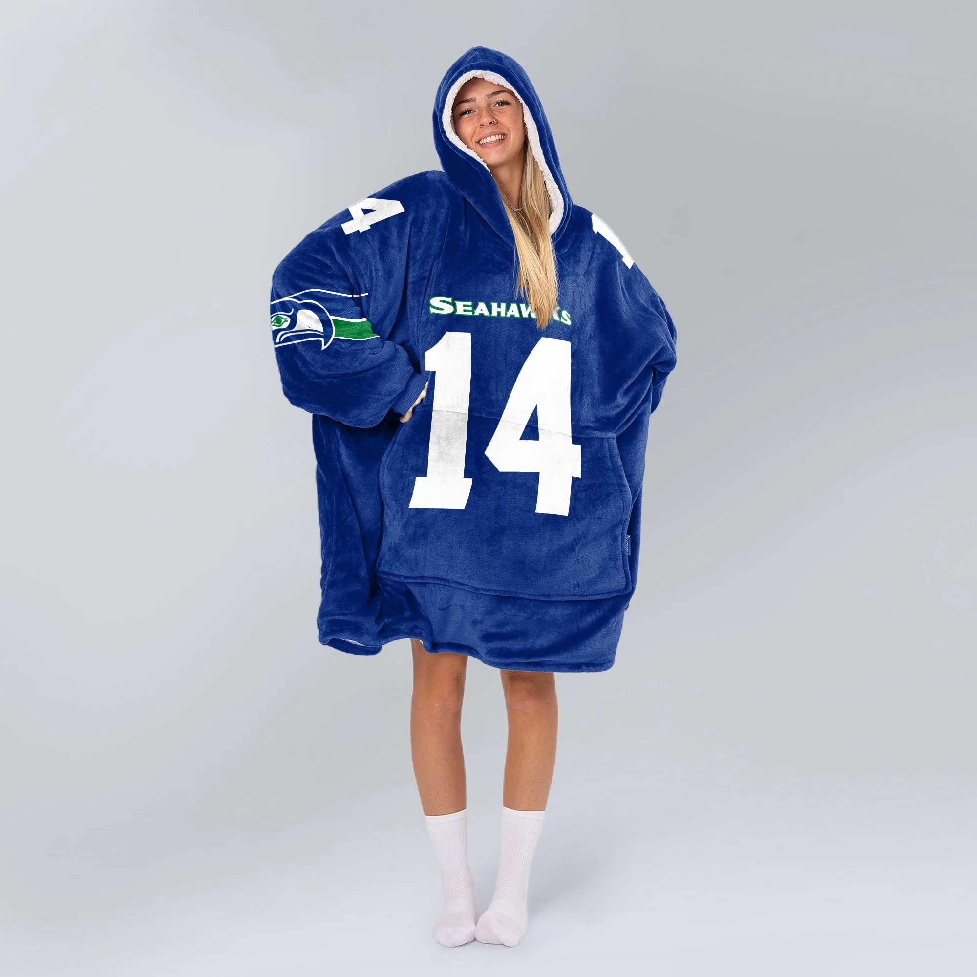 Adult D.K.M 14 Seattle Football Unisex Blanket Hoodie