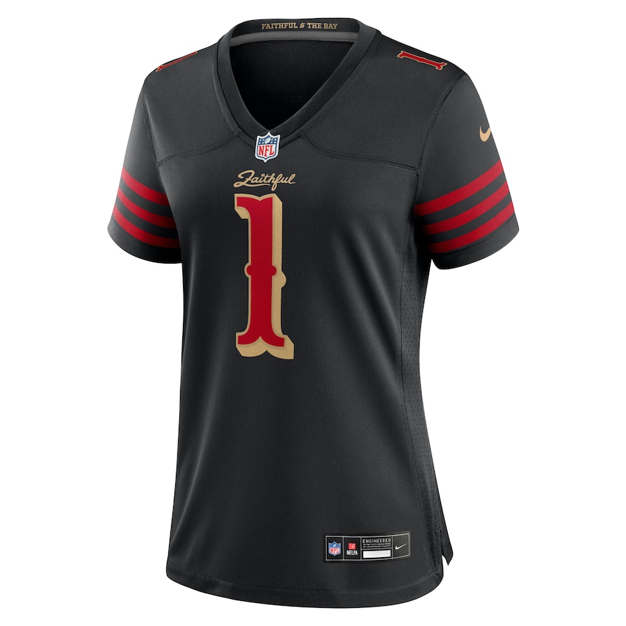 Ricky Pearsall #1 San Francisco 49ers Women's 2025 Rivalries Collection Game Jersey - Black