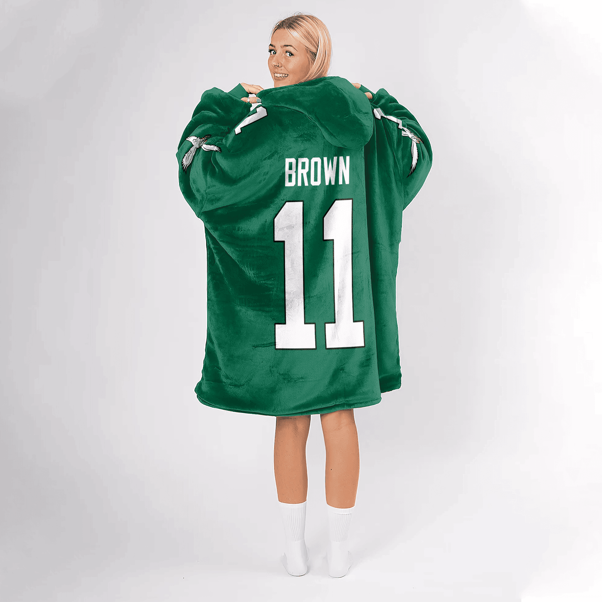 Adult 11 Philadelphia Football Unisex Blanket Hoodie