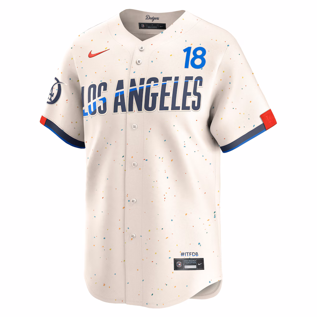 Yoshinobu Yamamoto #18 Los Angeles Dodgers City Connect Limited Jersey - Cream