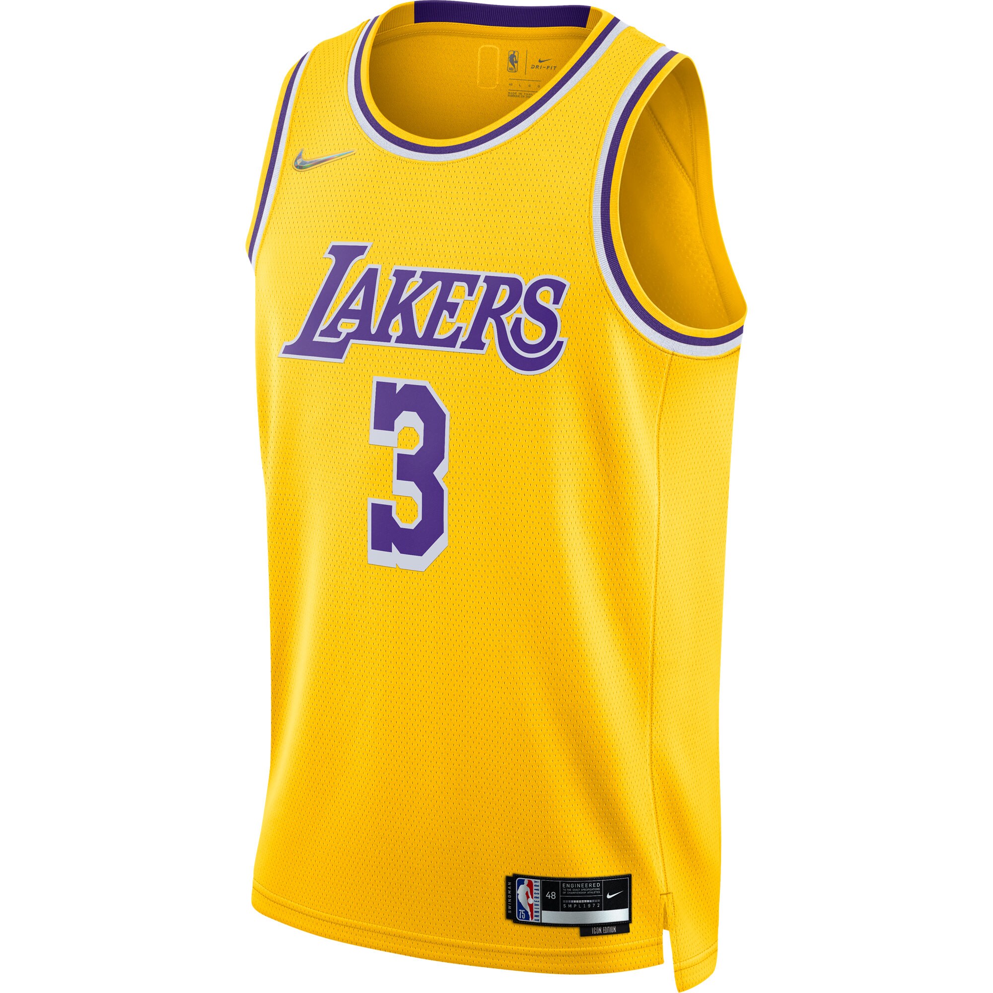 Anthony Davis Los Angeles Lakers 2021/22 Diamond Swingman Jersey - Icon Edition - Gold