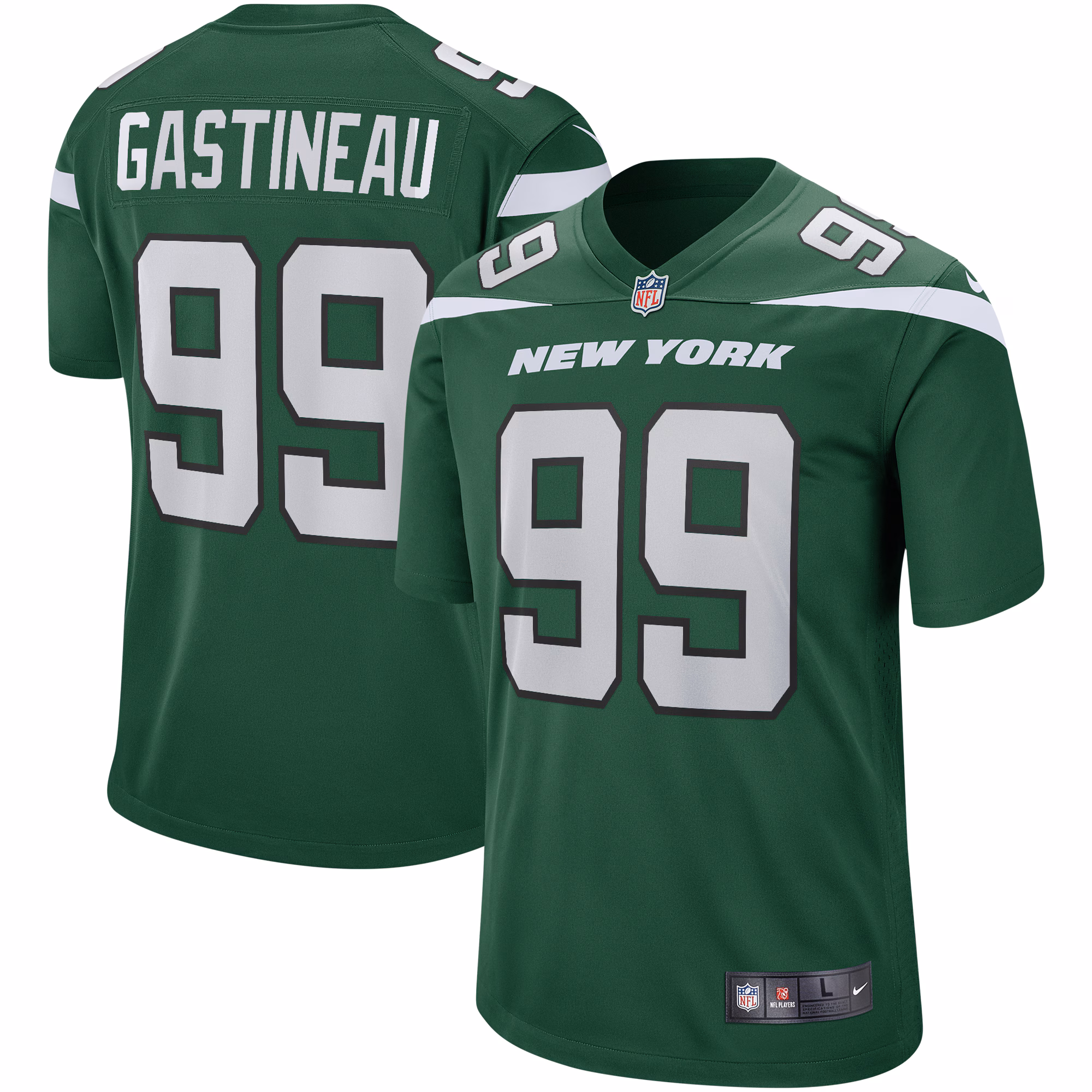 Mark Gastineau New York Jets Game Retired Player Jersey - Gotham Green