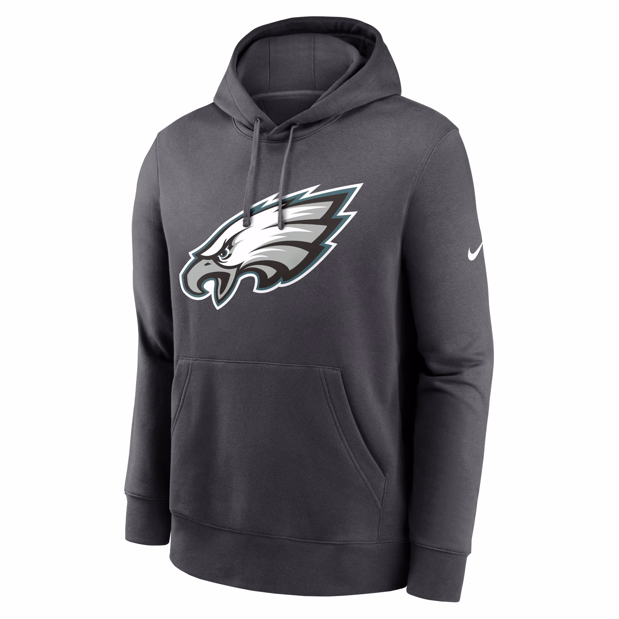 Philadelphia Eagles Club Logo Pullover Hoodie - Black