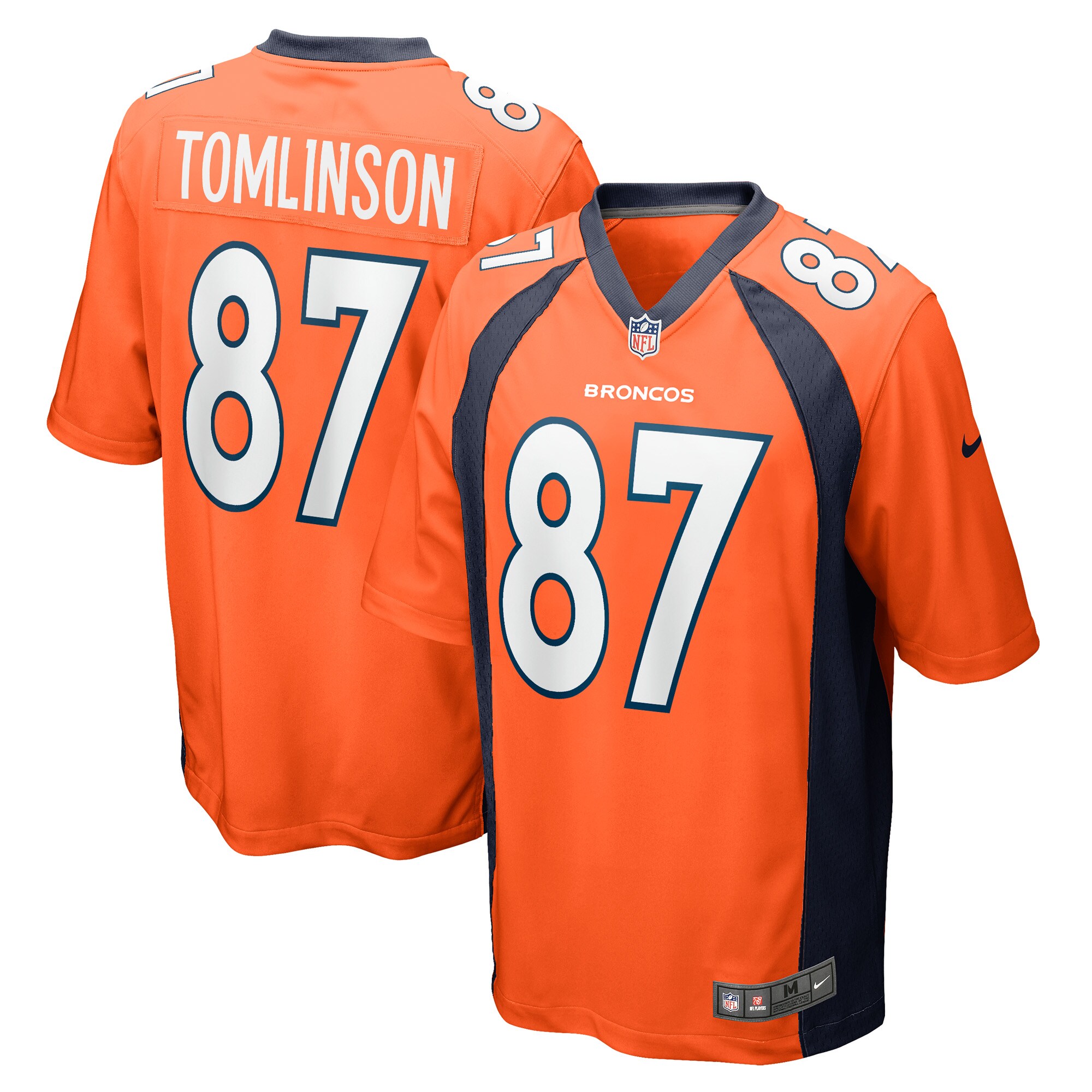 Eric Tomlinson Denver Broncos  Game Player Jersey - Orange