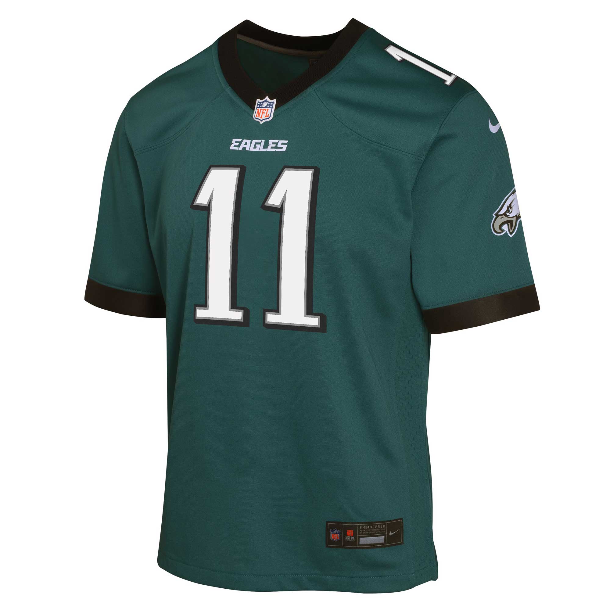A.J. Brown Philadelphia Eagles Youth Game Jersey - Midnight Green