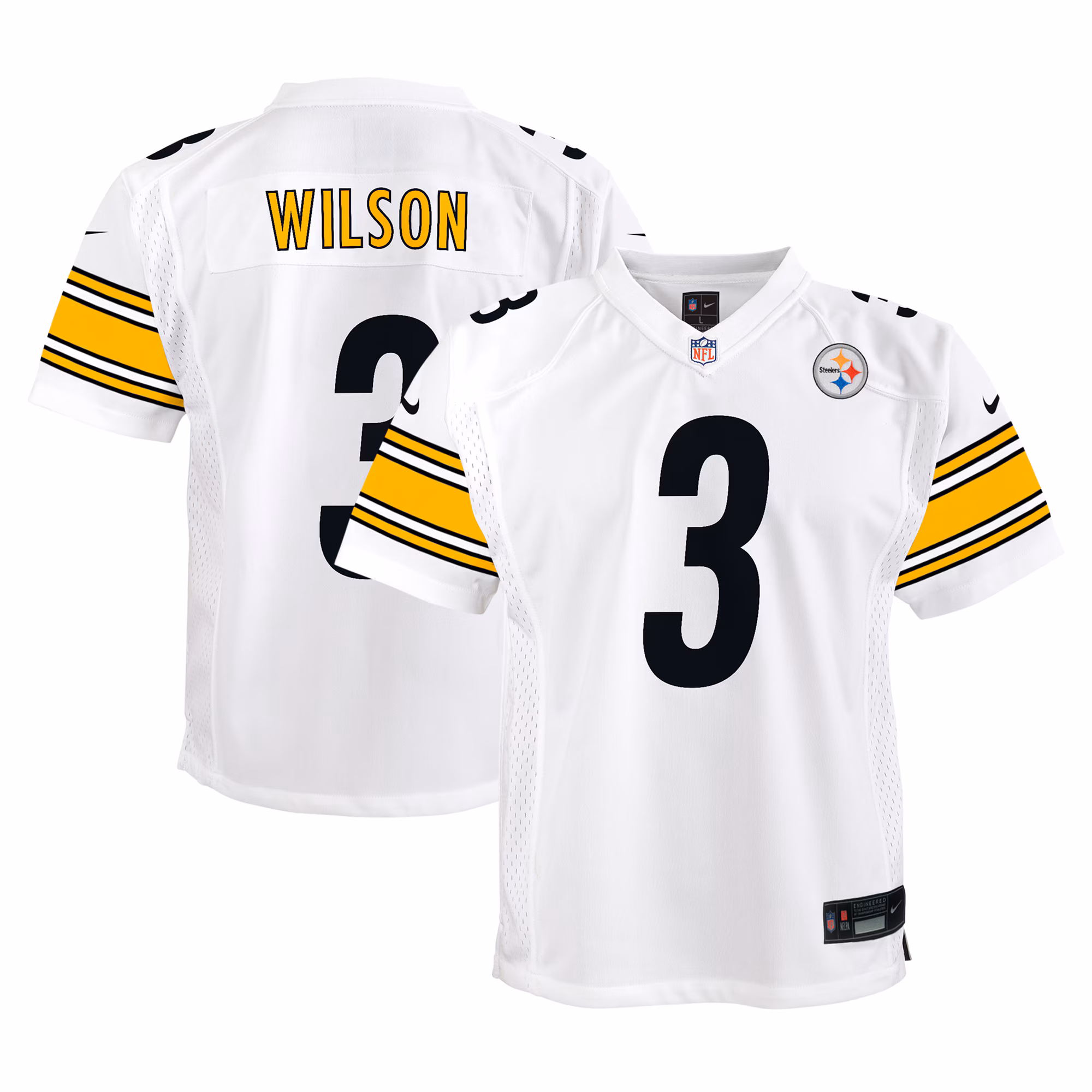 Russell Wilson Pittsburgh Steelers Youth Player Game Jersey - White