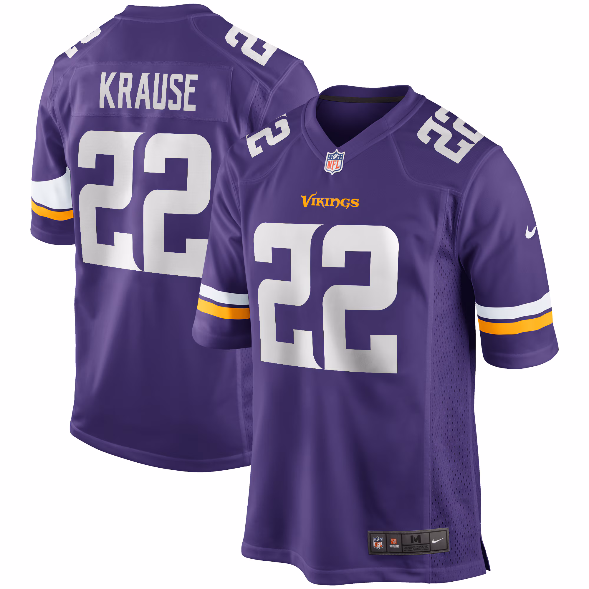 Paul Krause Minnesota Vikings Game Retired Player Jersey - Purple