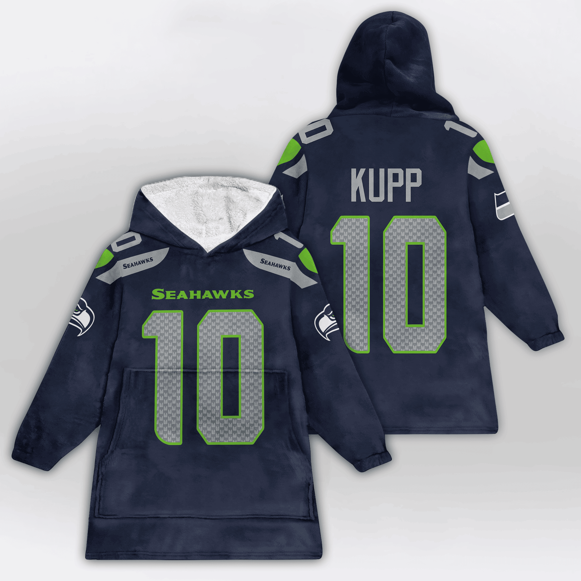 Kid 10 Seattle Football Unisex Blanket Hoodie