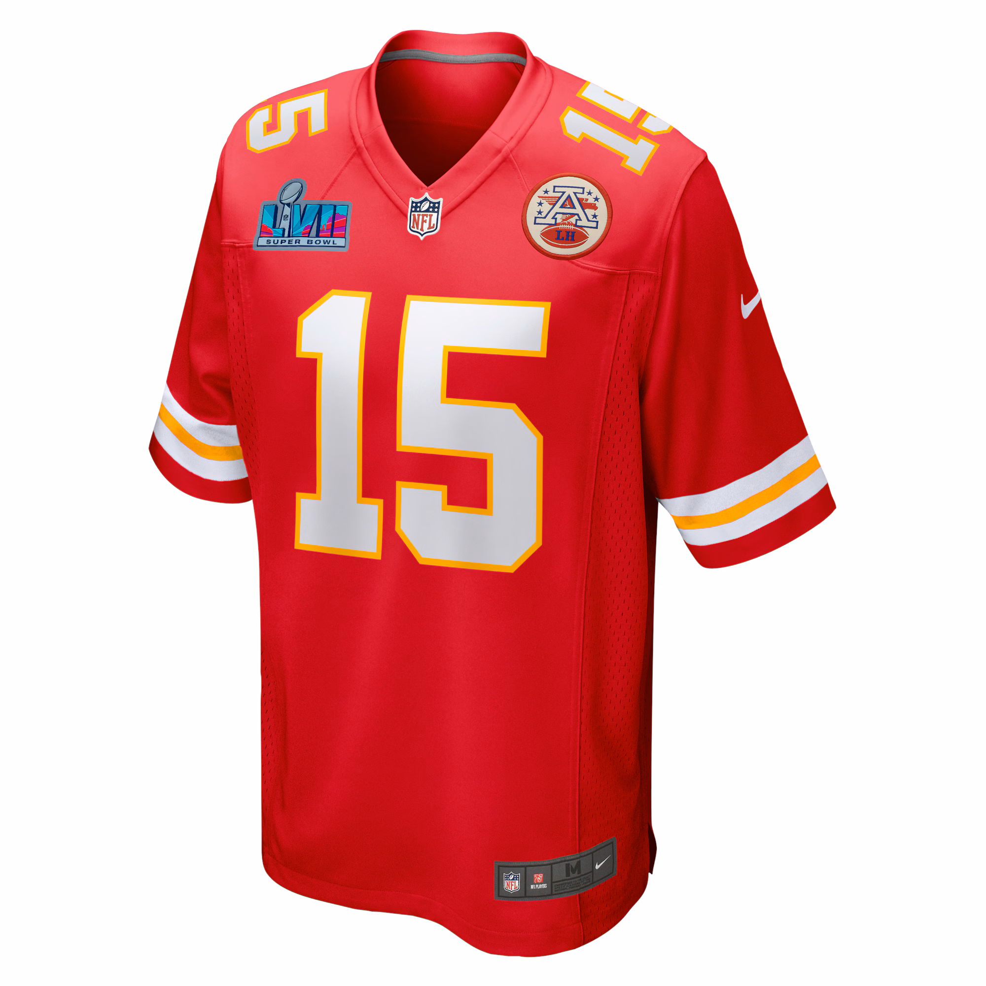 Patrick Mahomes Kansas City Chiefs Super Bowl LVII (2022 Season) Patch Game Jersey - Red