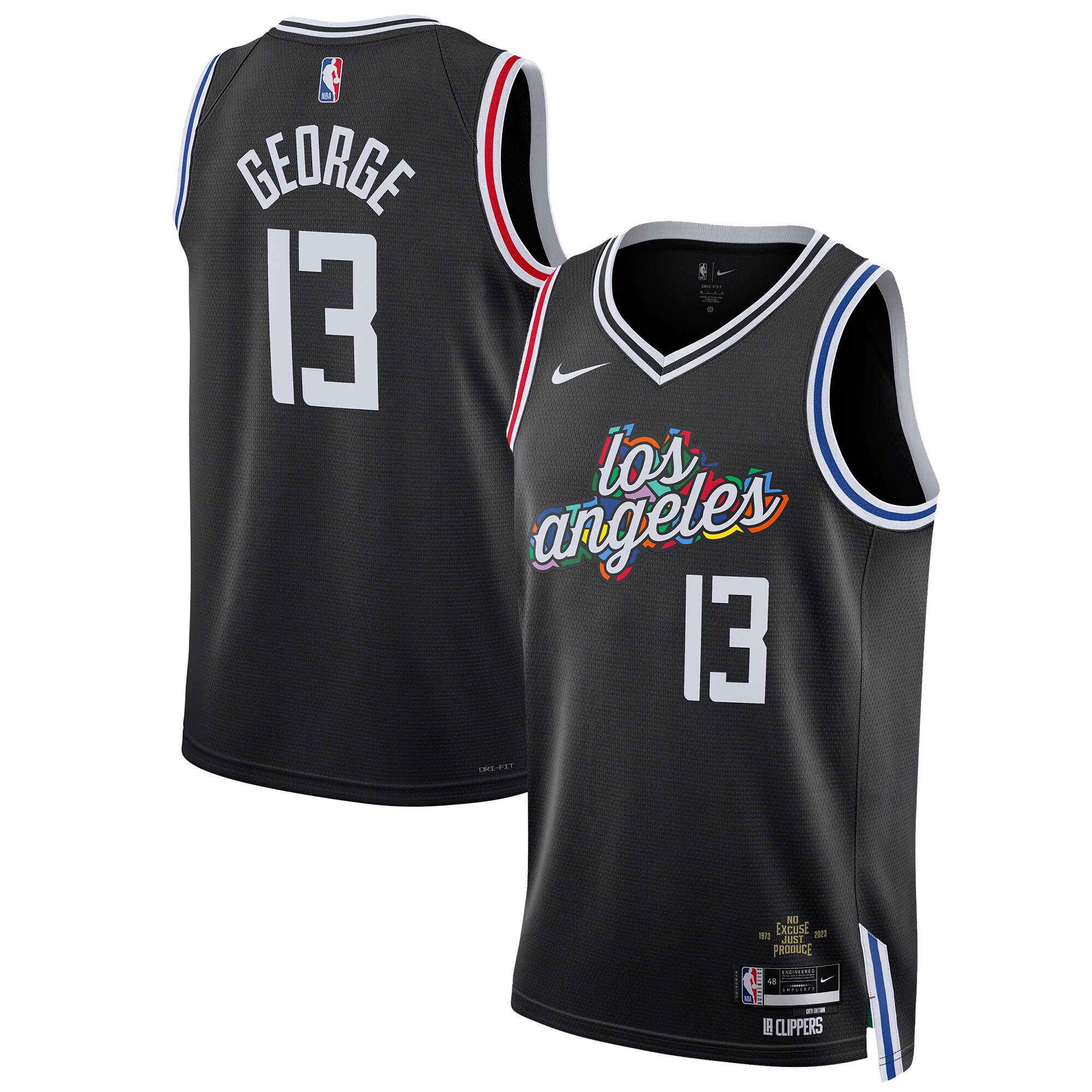 Paul George LA Clippers Unisex 2022/23 Swingman Jersey - City Edition - Black