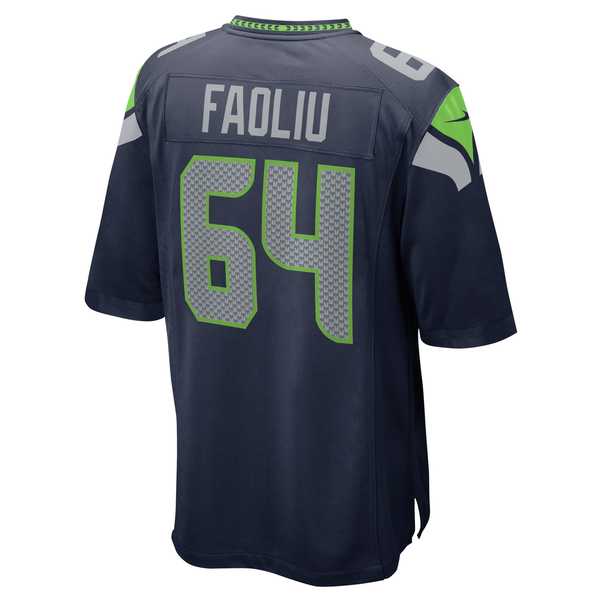 Austin Faoliu Seattle Seahawks  Game Jersey - College Navy
