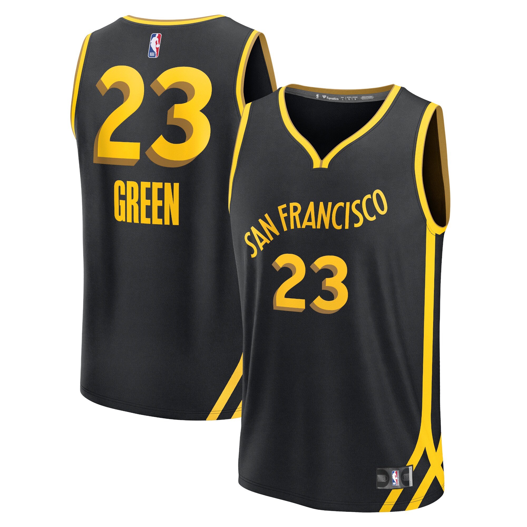 Unisex Golden State Warriors Draymond Green  Black 2023/24 Fast Break Jersey - City Edition