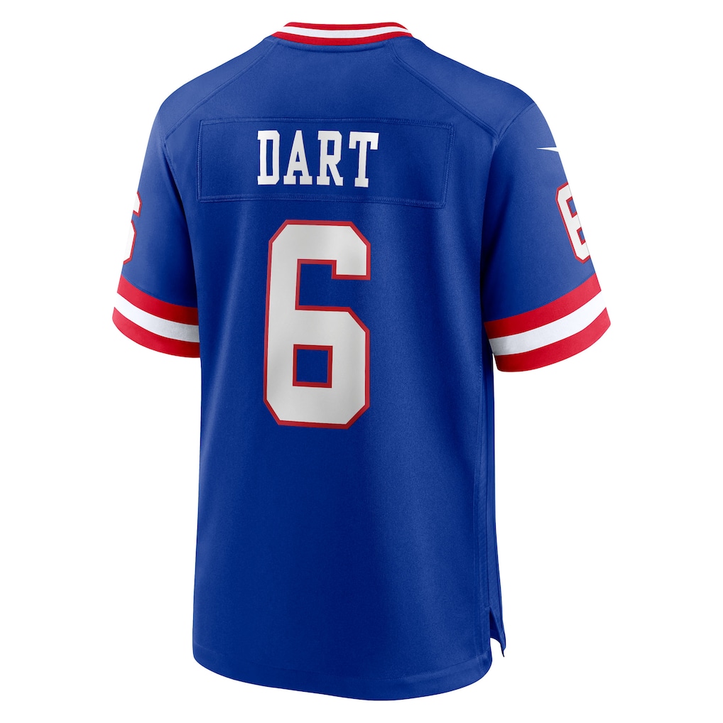 Jaxson Dart #6 New York Giants Alternate 2 Classic Game Jersey - Royal