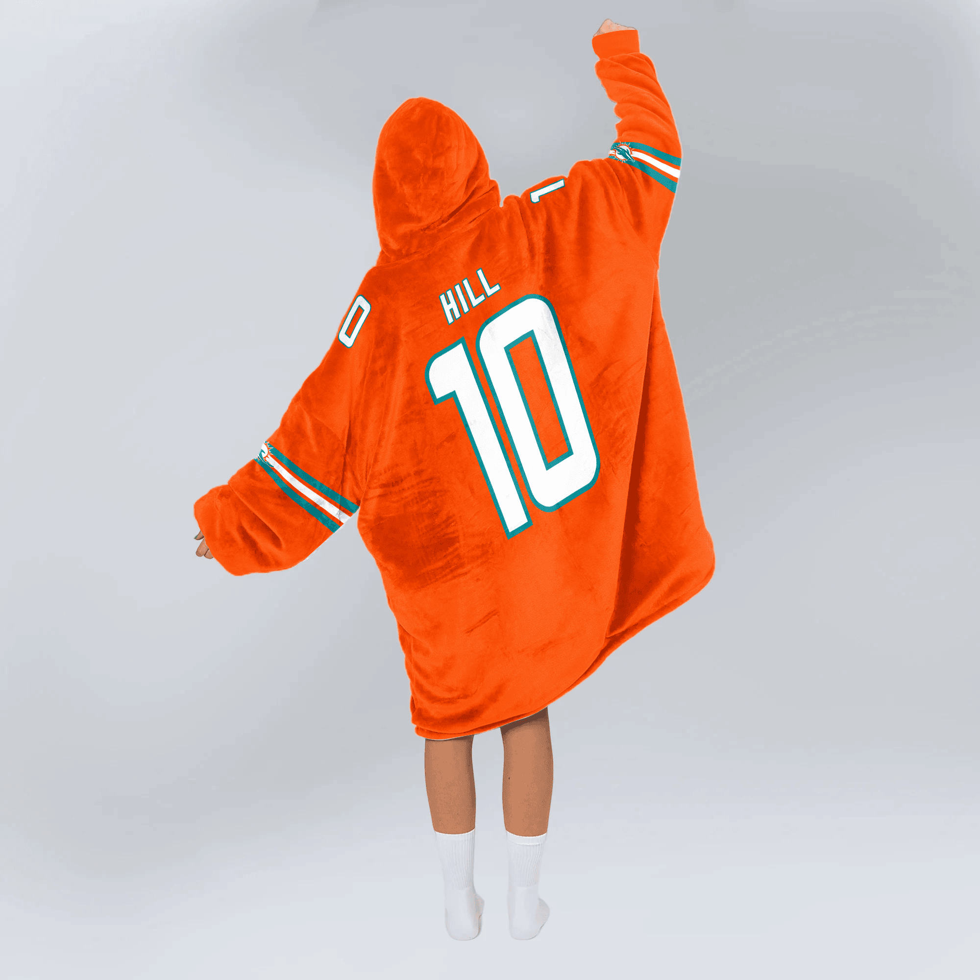 Adult 10 Miami Football Unisex Blanket Hoodie