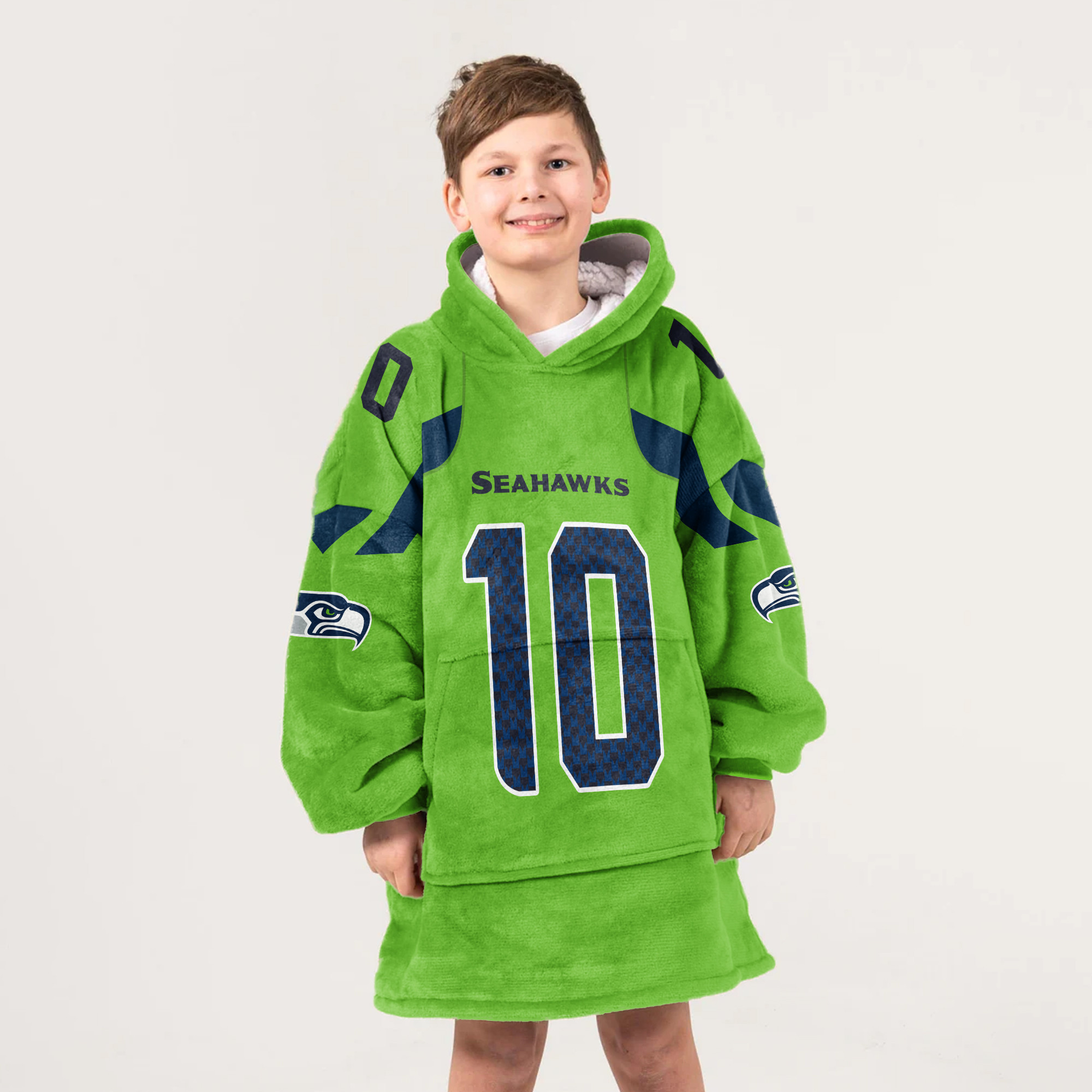 Kid 10 Seattle Football Unisex Blanket Hoodie