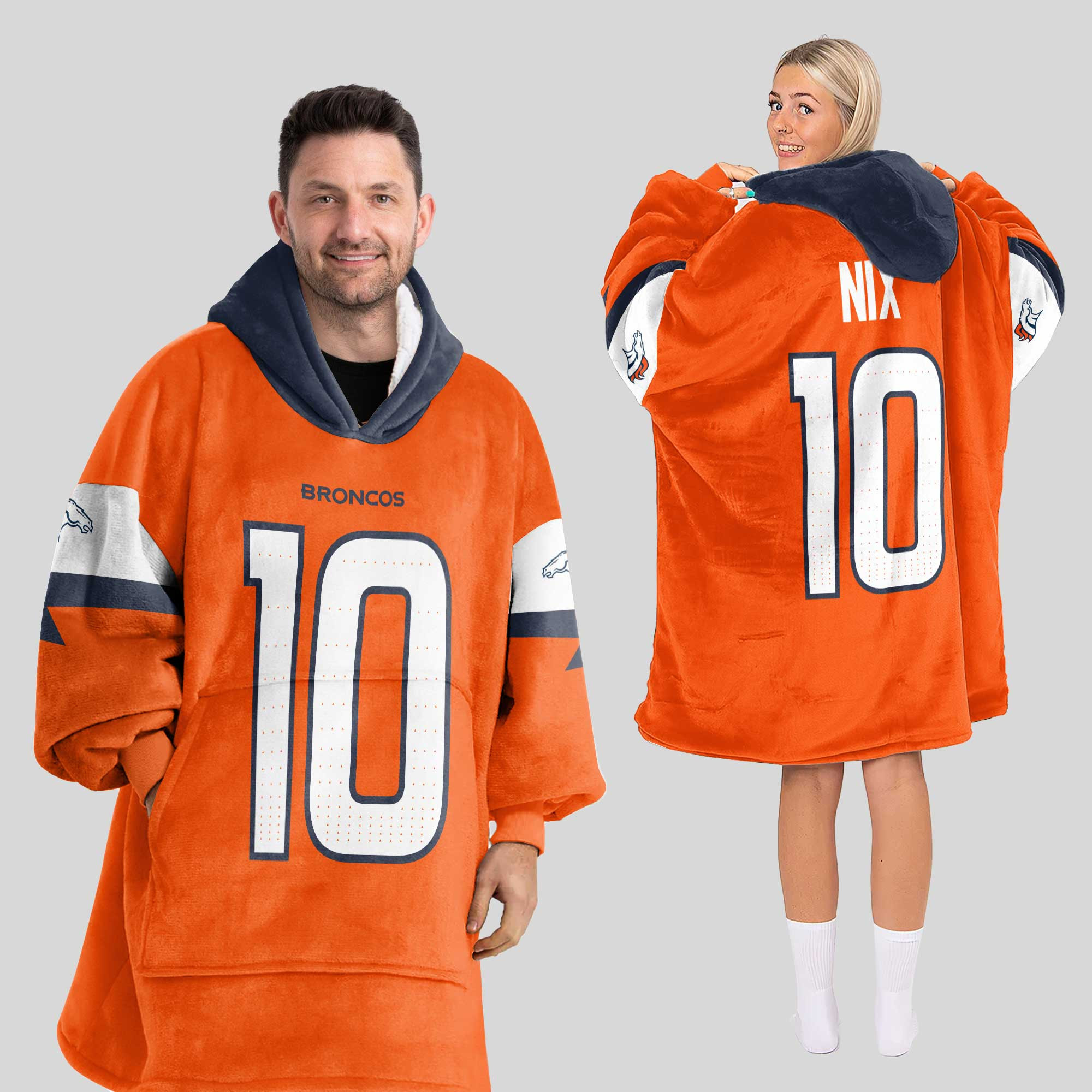 Adult B.N 10 Denver Football Unisex Blanket Hoodie