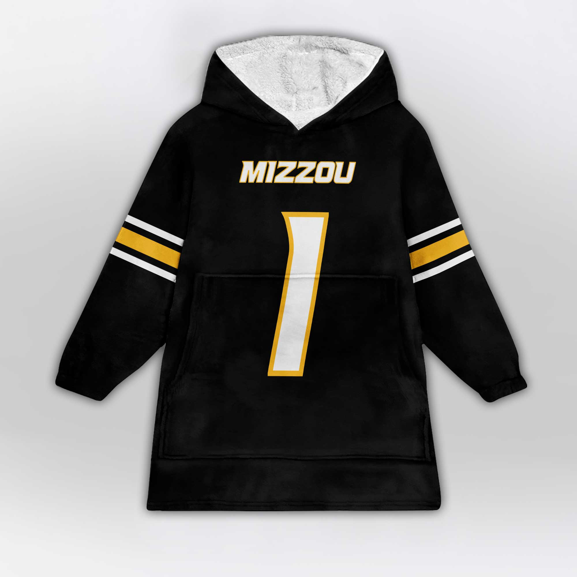 Kid 1 Missouri Football Unisex Blanket Hoodie