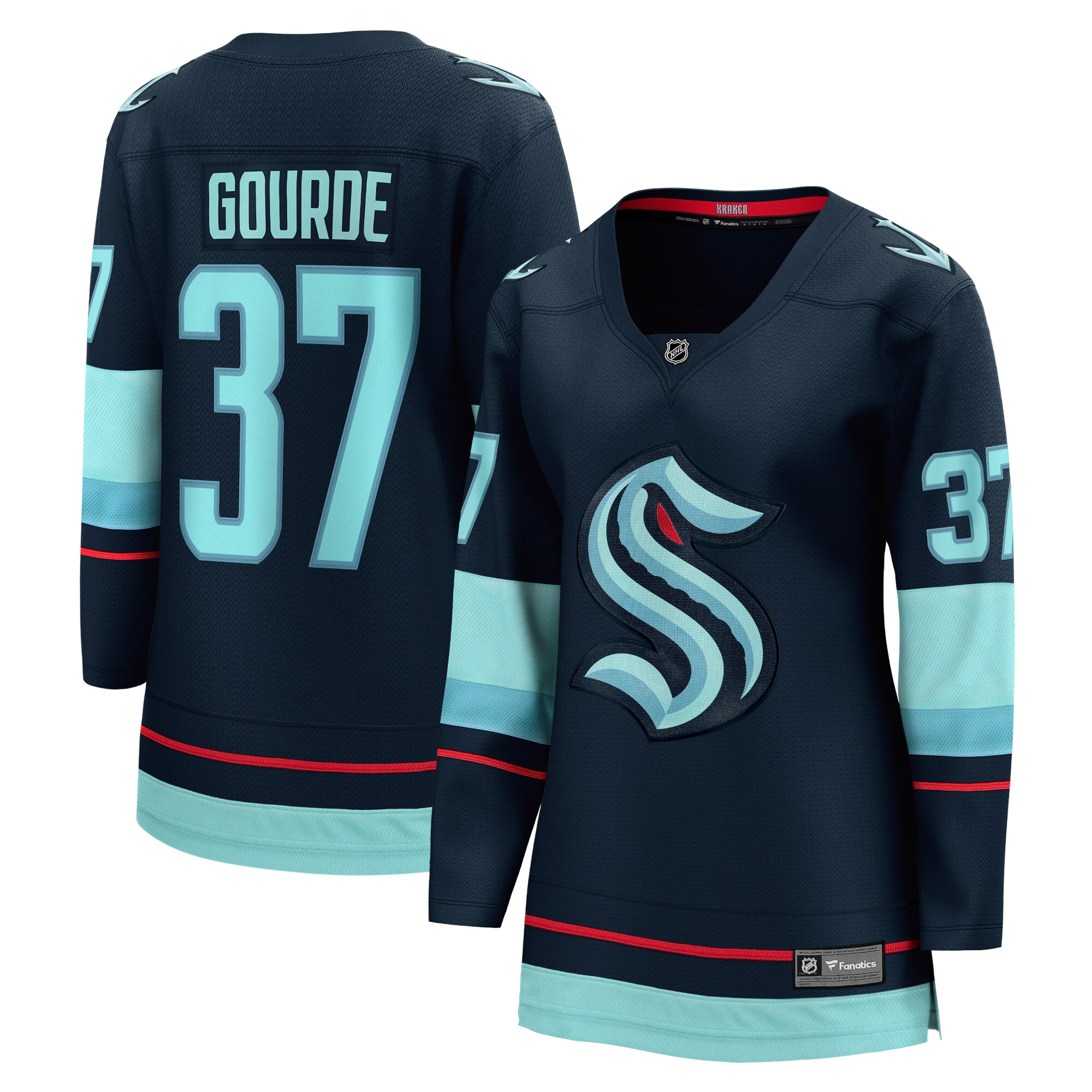 Yanni Gourde Seattle Kraken Women's Home Breakaway Player Jersey - Navy