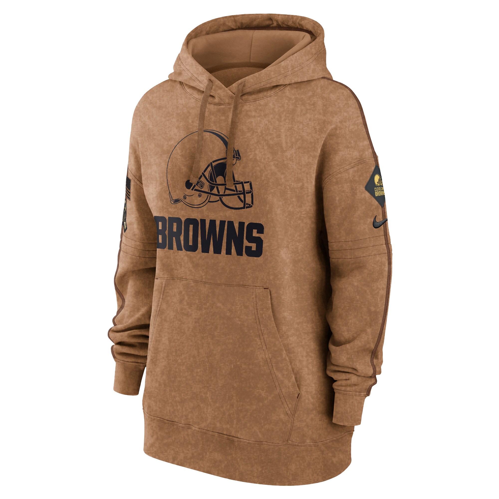 Cleveland Browns  Women's 2023 Salute to Service Pullover Hoodie - Brown