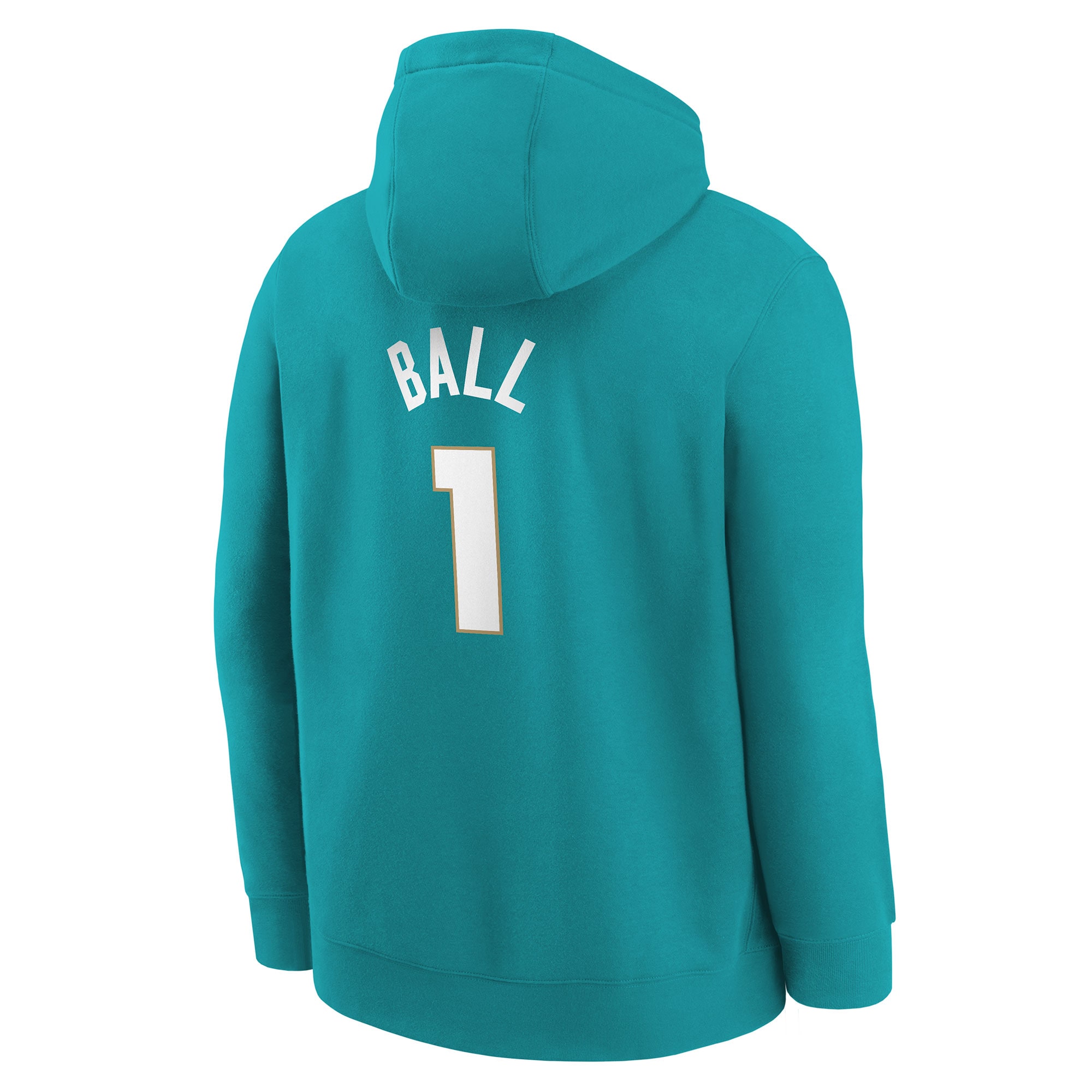 Youth Charlotte Hornets LaMelo Ball  Brand Teal 2023/24 City Edition Name & Number Pullover Hoodie