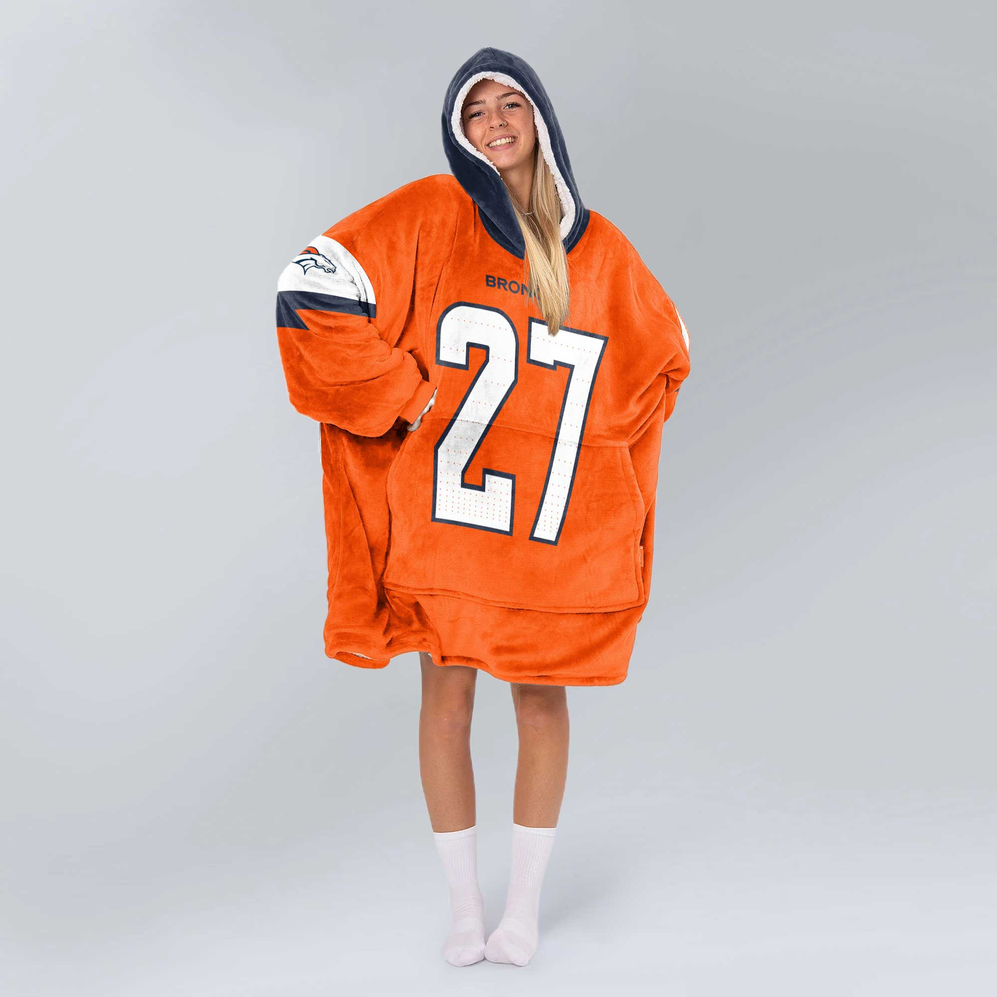 Adult J.K.D 27 Denver Football Unisex Blanket Hoodie