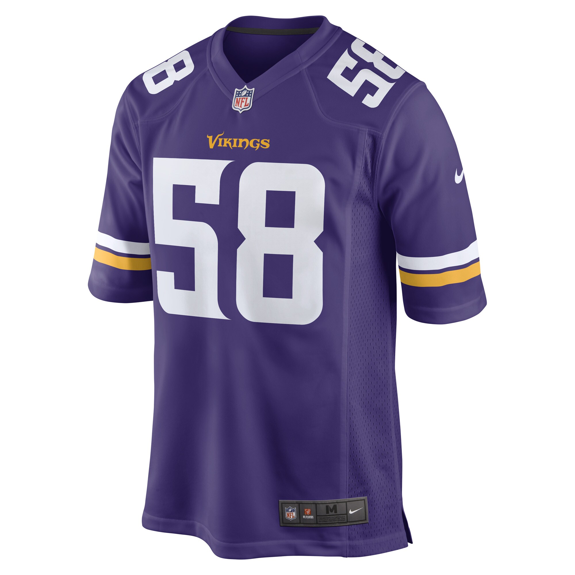 Hicks Minnesota Vikings  Game Player Jersey - Purple