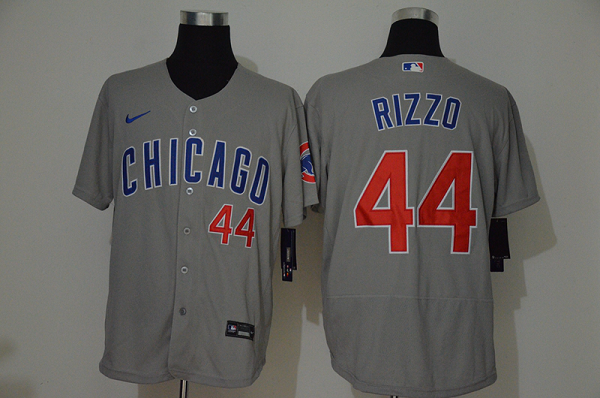 Men's Chicago Cubs #44 Anthony Rizzo Gray Stitched MLB Flex Base  Jersey