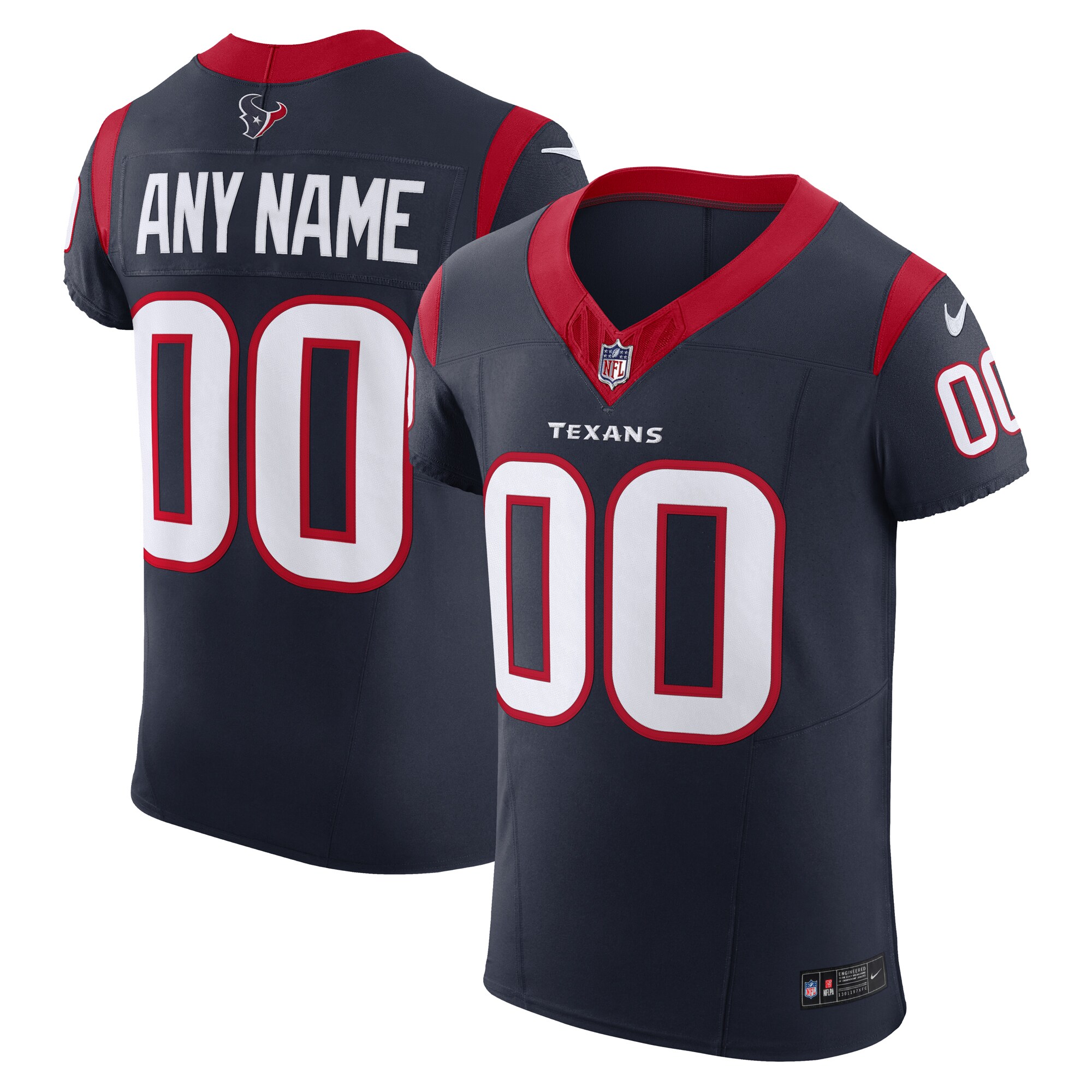 Houston Texans  Vapor F.U.S.E. Elite Custom Jersey - Navy