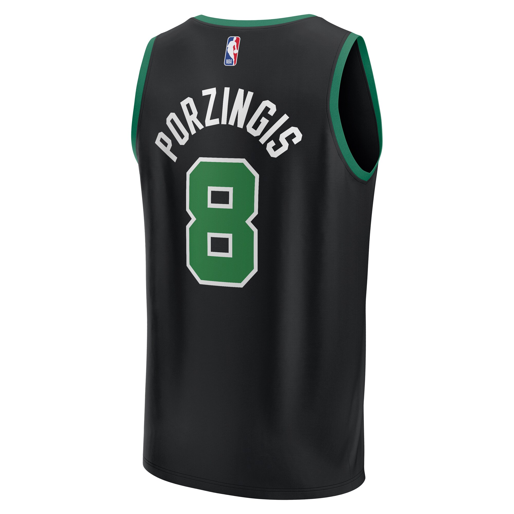 Kristaps Porzingis Boston Celtics  Fast Break Player Jersey - Statement Edition - Black