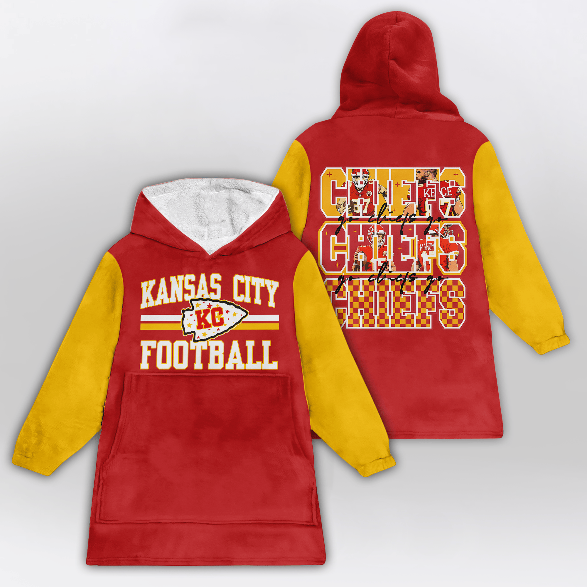 Kansas City Football Unisex Blanket Hoodie