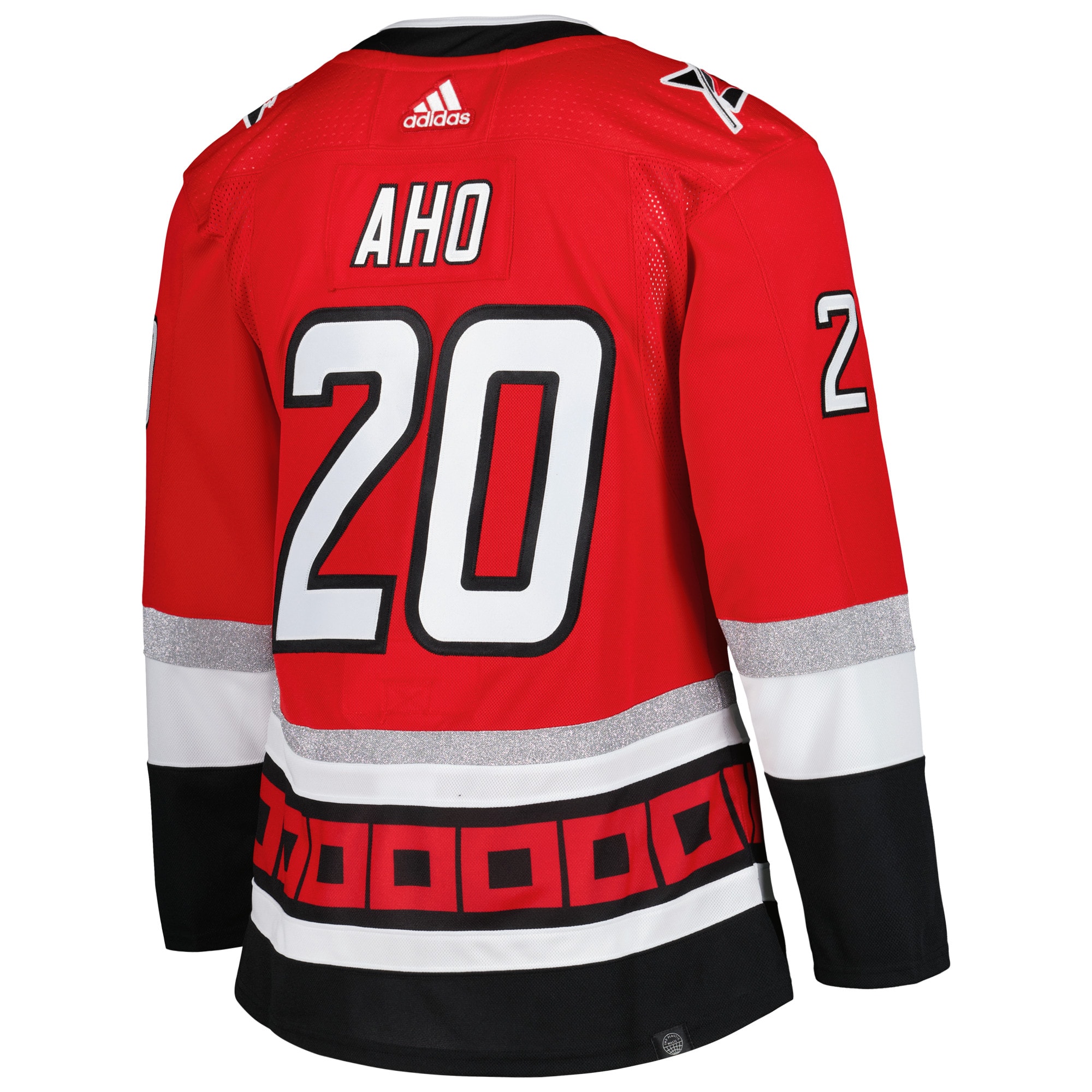Sebastian Aho Carolina Hurricanes  25th Anniversary Authentic Pro Primegreen Player Jersey - Red