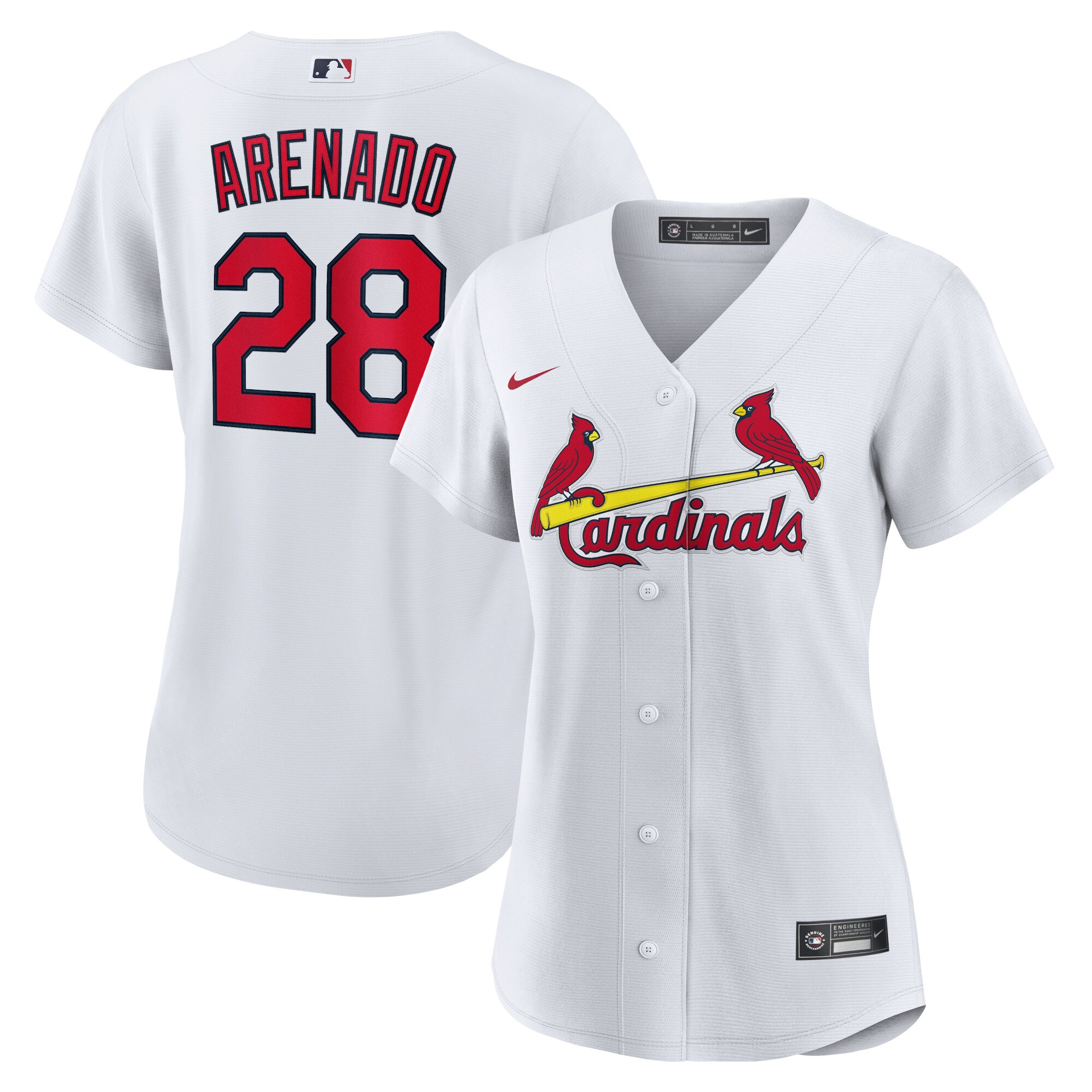Nolan Arenado St.Louis Cardinals  Women's Home Official Replica Player Jersey - White
