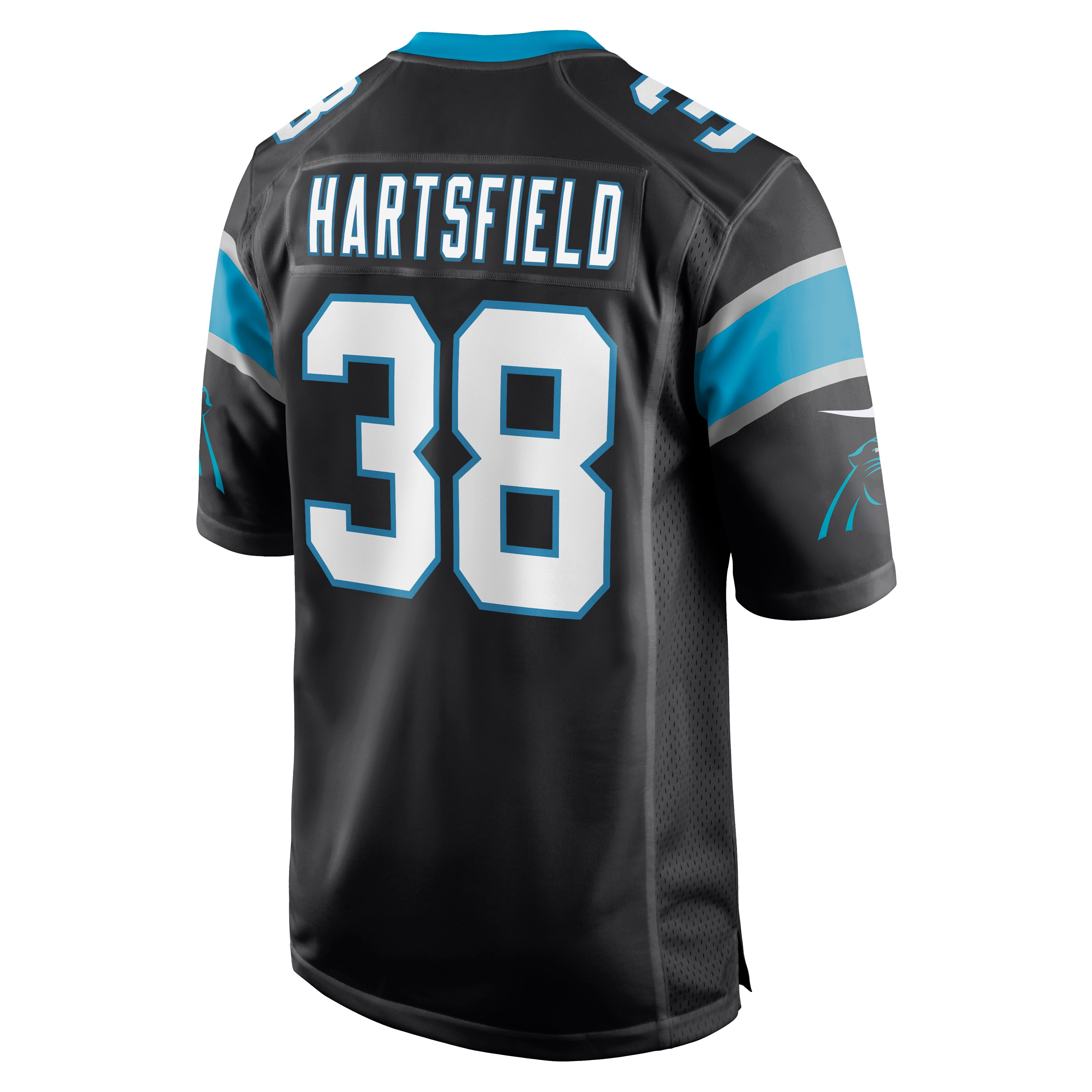 Myles Hartsfield Carolina Panthers  Game Jersey - Black