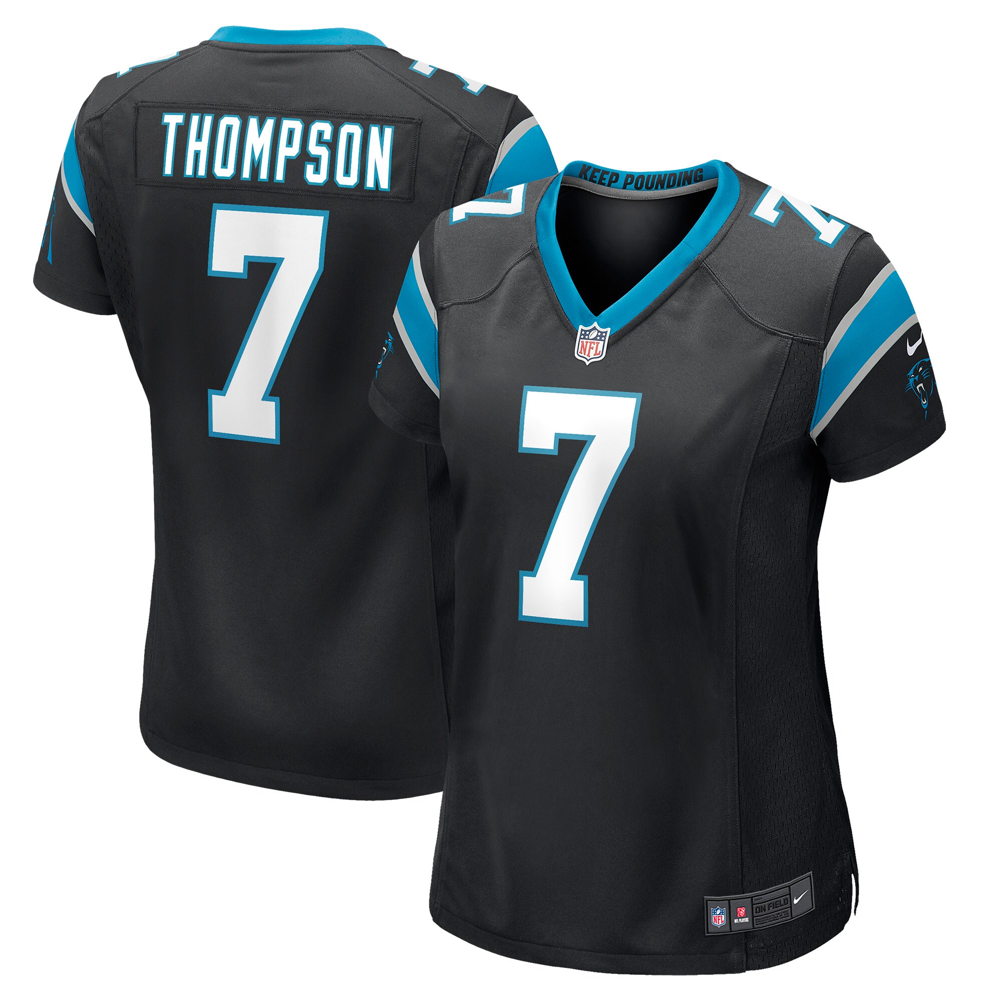 Shaq Thompson Carolina Panthers  Women's Player Game Jersey - Black