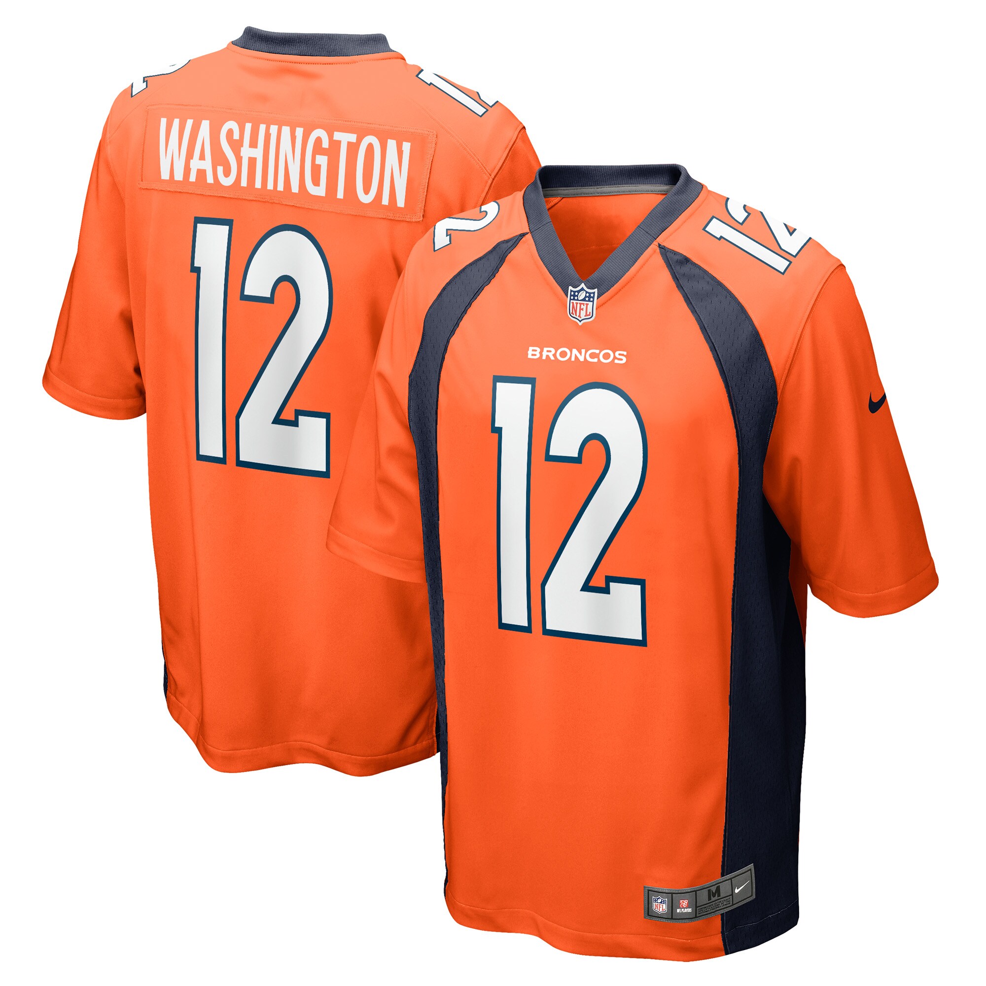 Montrell Washington Denver Broncos  Game Player Jersey - Orange