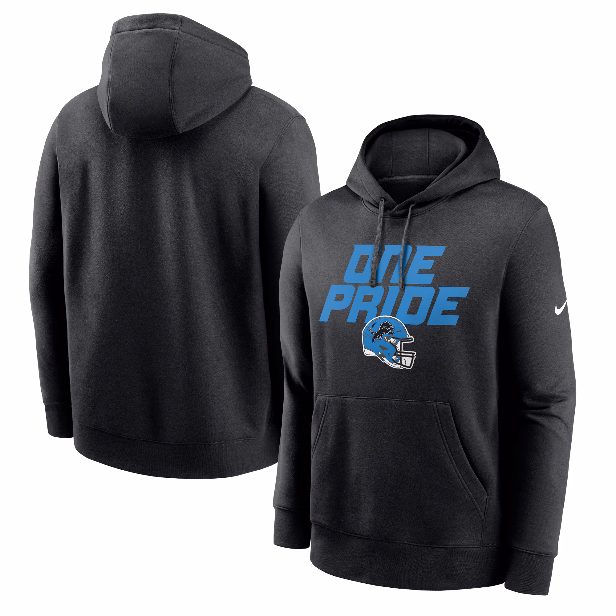 Detroit Lions Club Logo Pullover Hoodie - Black