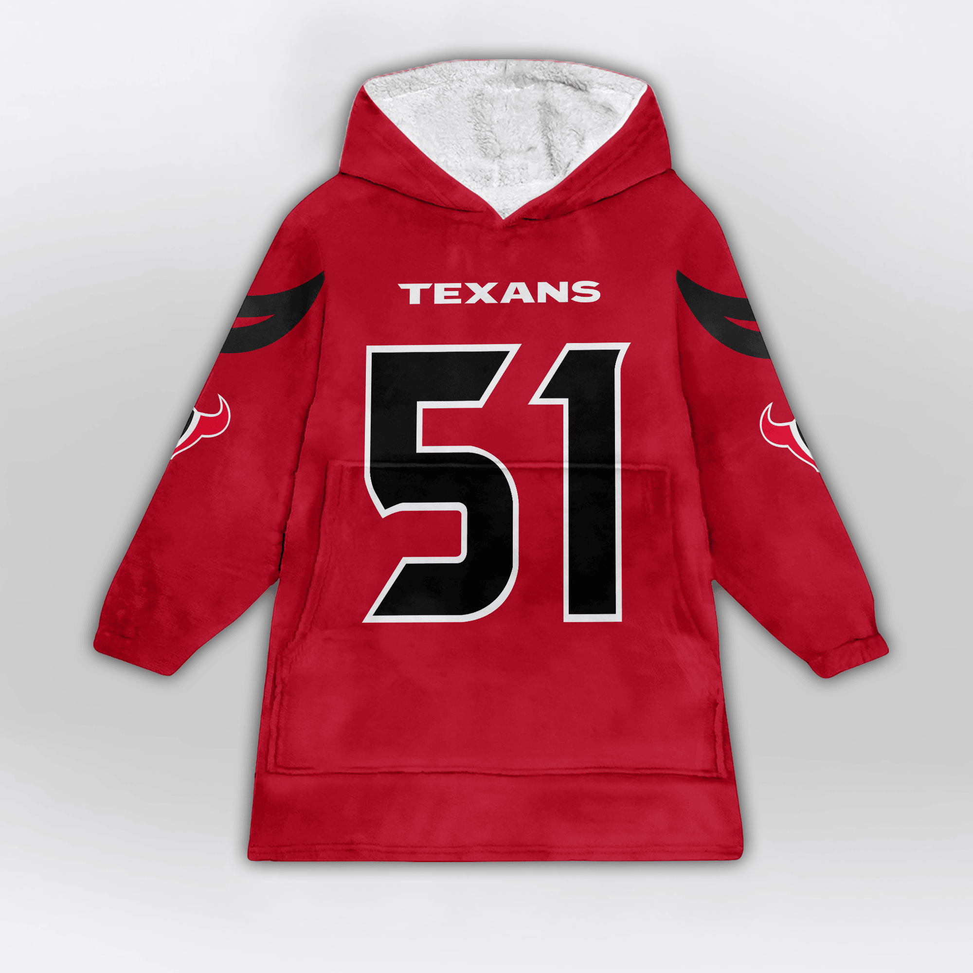 Adult W.A 51 Houston Football Unisex Blanket Hoodie