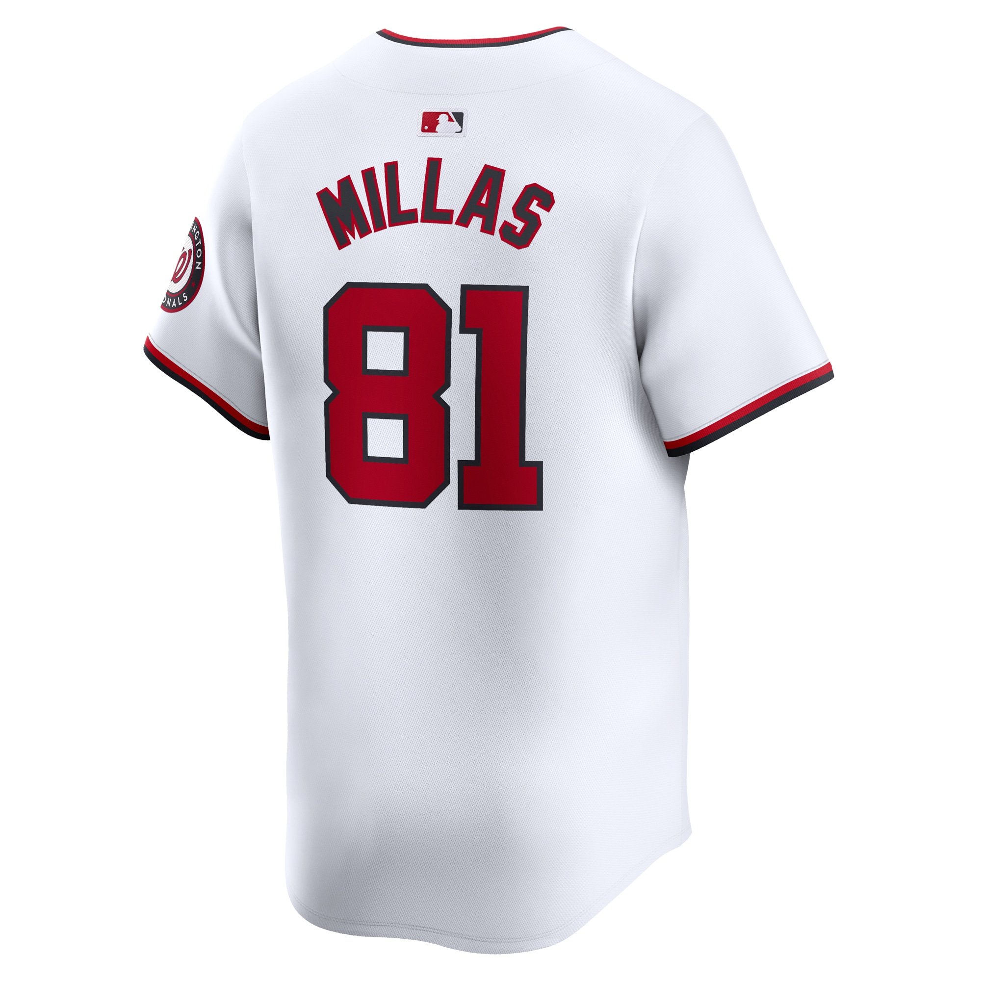 Men's Washington Nationals Drew Millas  White Home Limited Player Jersey
