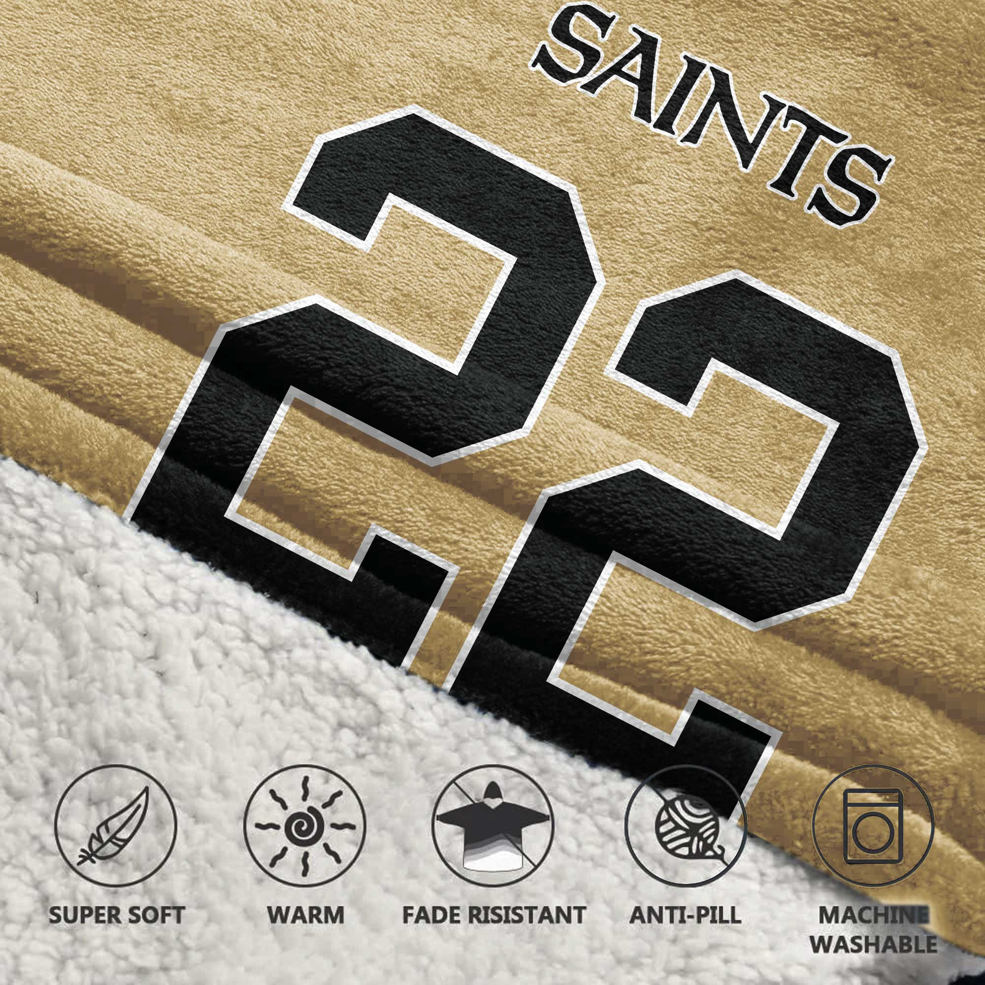 Kid R.S 22 New Orleans Football Unisex Blanket Hoodie