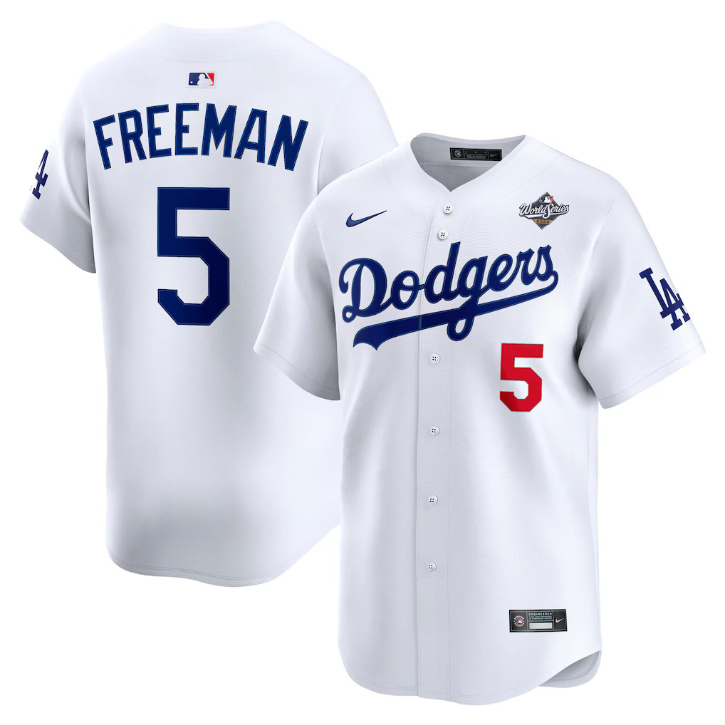 Freddie Freeman #5 Los Angeles Dodgers 2025 World Series Home Limited Player Jersey - White