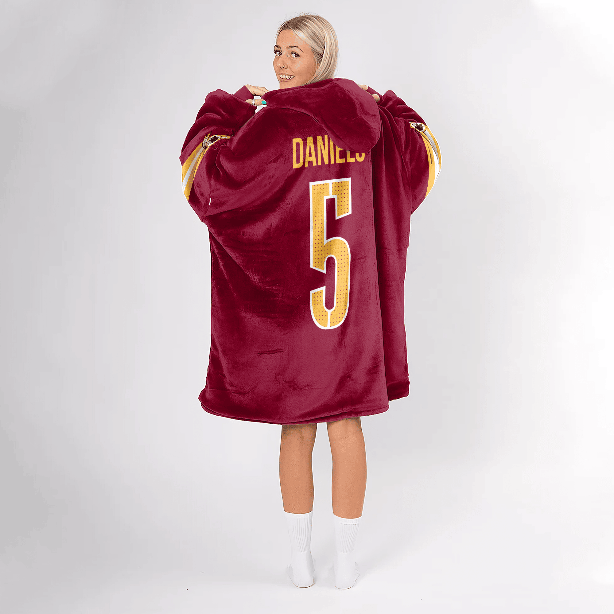 Adult J.D 5 Washington Football Unisex Blanket Hoodie