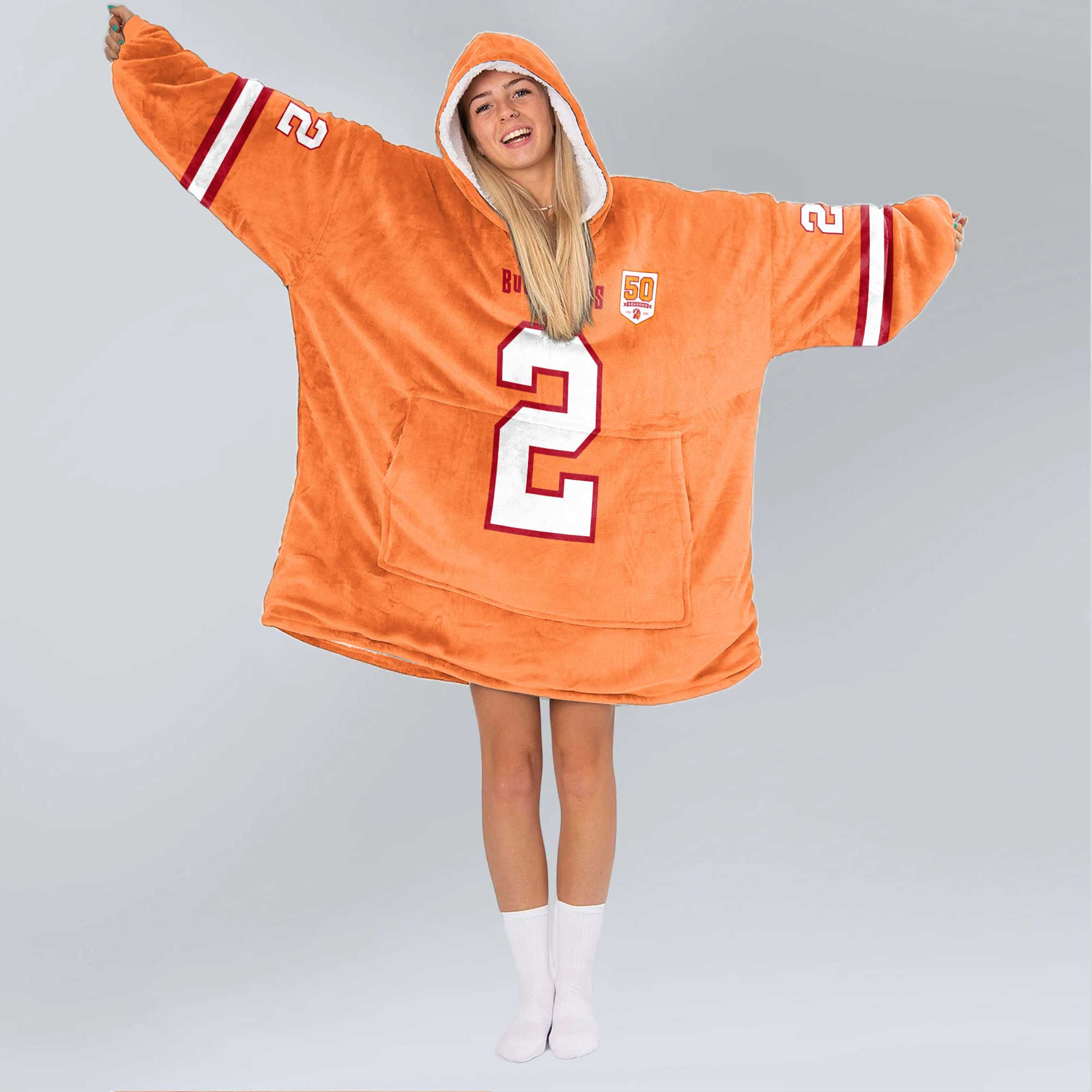 Adult E.E 2 Tampa Bay Football Unisex Blanket Hoodie