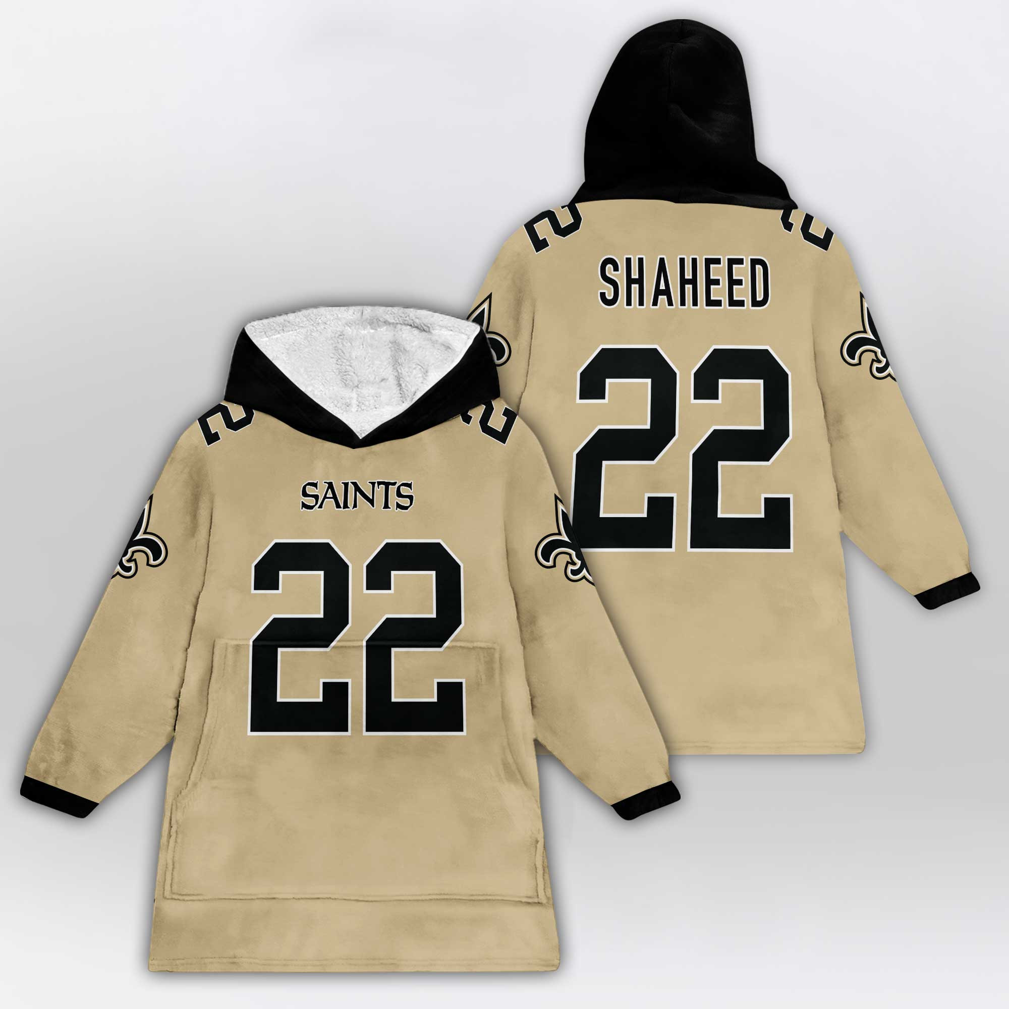 Kid R.S 22 New Orleans Football Unisex Blanket Hoodie