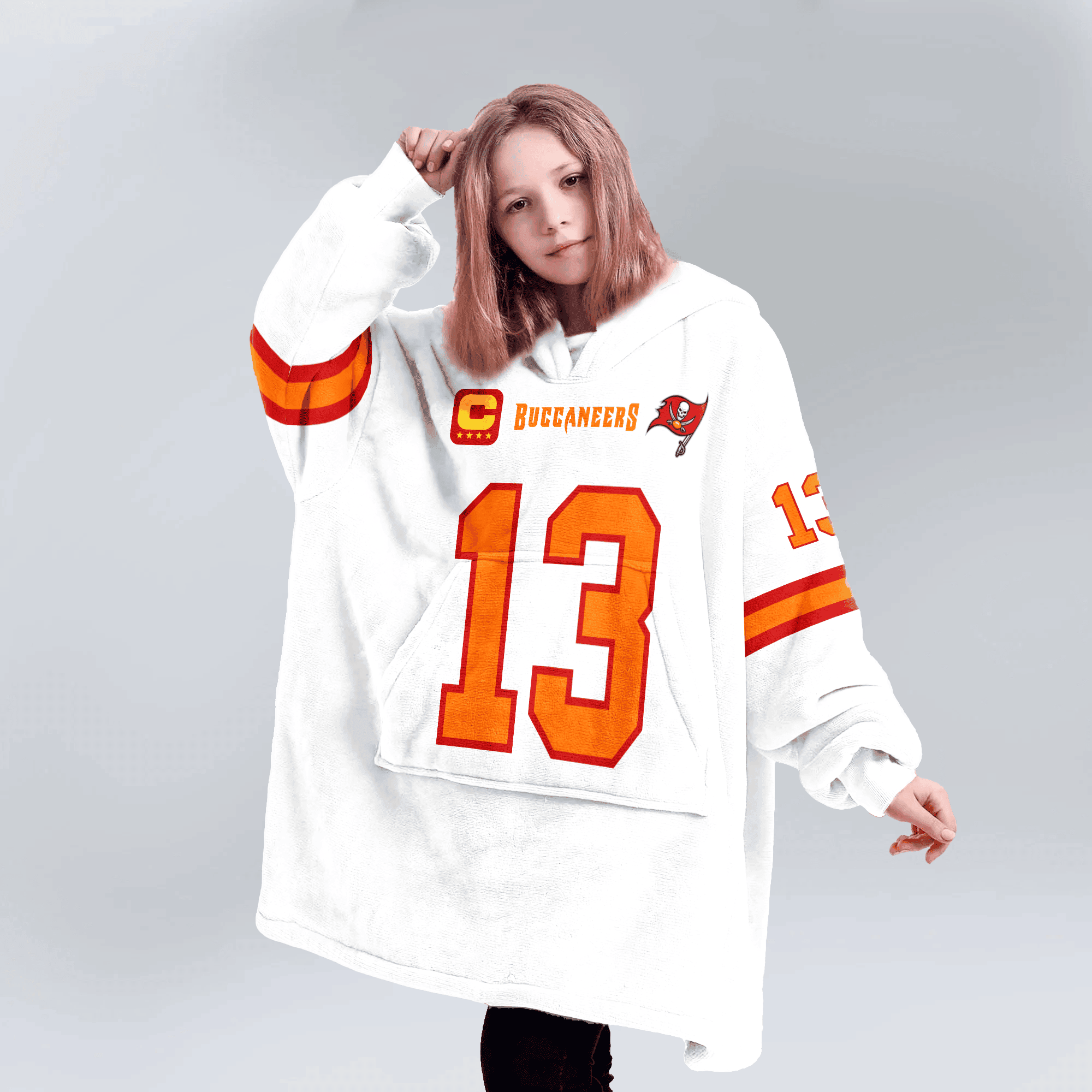 Kid Captain 13 Tampa Bay Football Unisex Blanket Hoodie