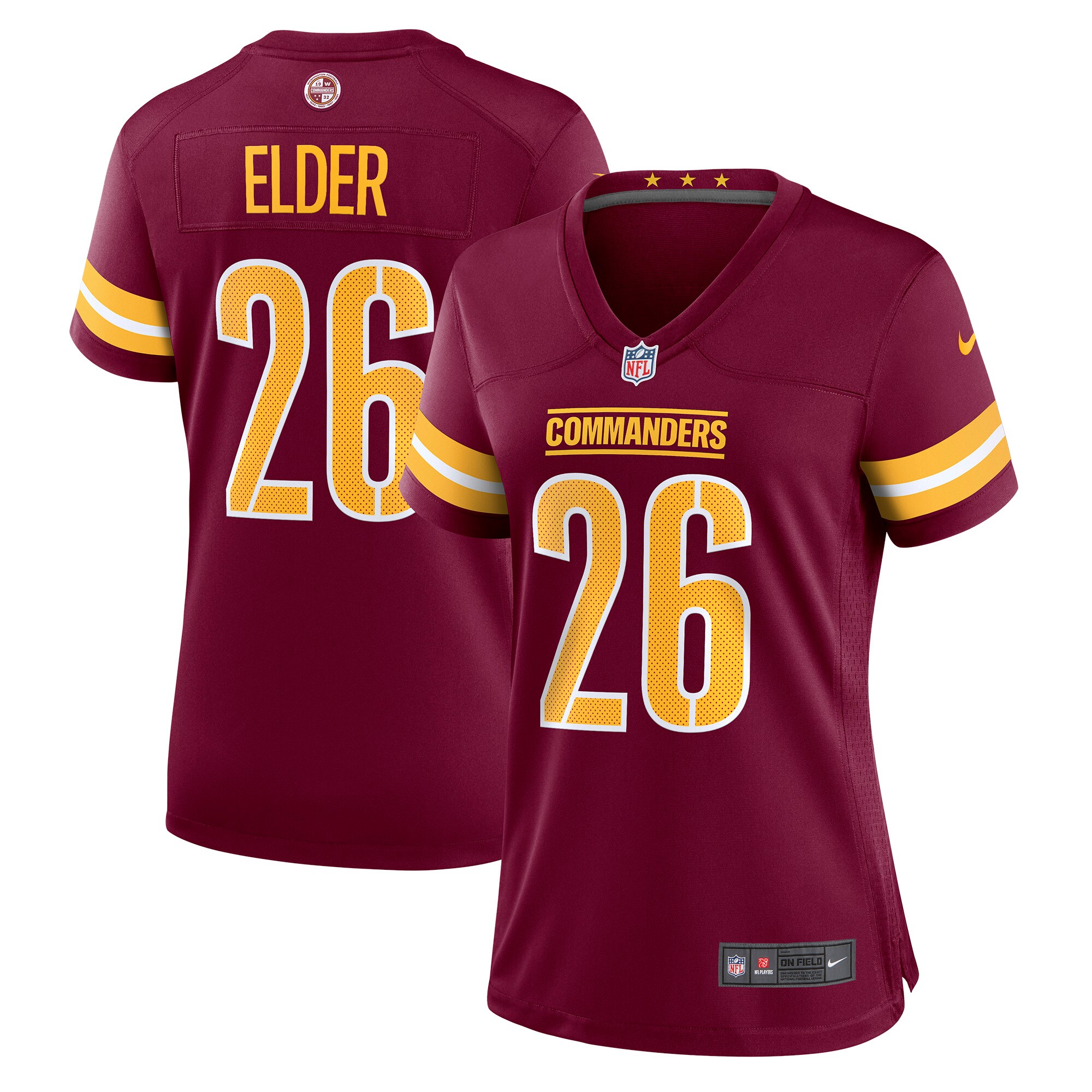 Corn Elder Washington Commanders  Women's Game Jersey - Burgundy