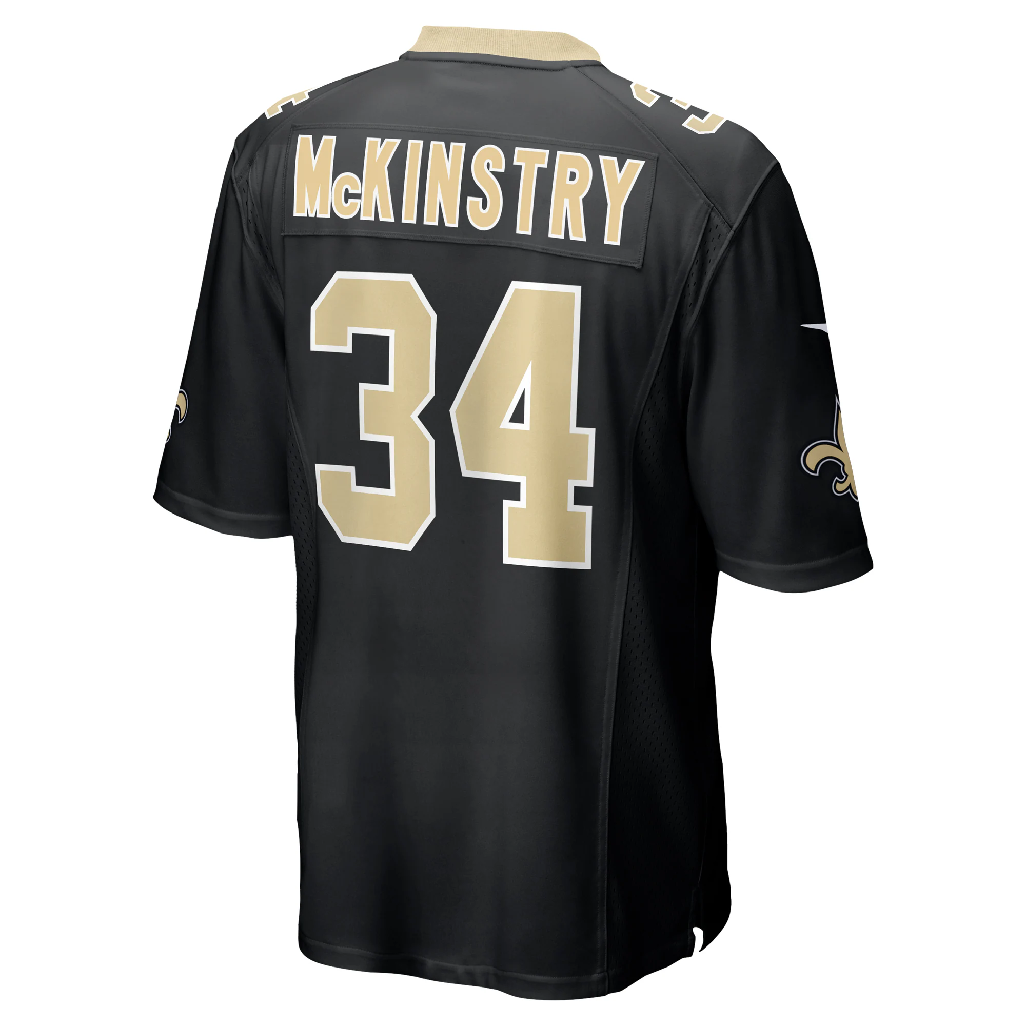 Ga'Quincy McKinstry New Orleans Saints 2024 NFL Draft Player Game Jersey - Black