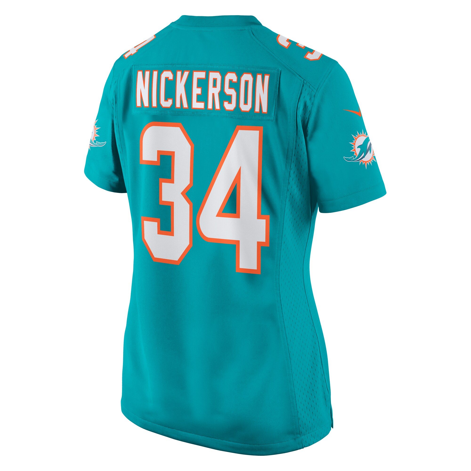 Parry Nickerson Miami Dolphins Women's Team Game Jersey -  Aqua