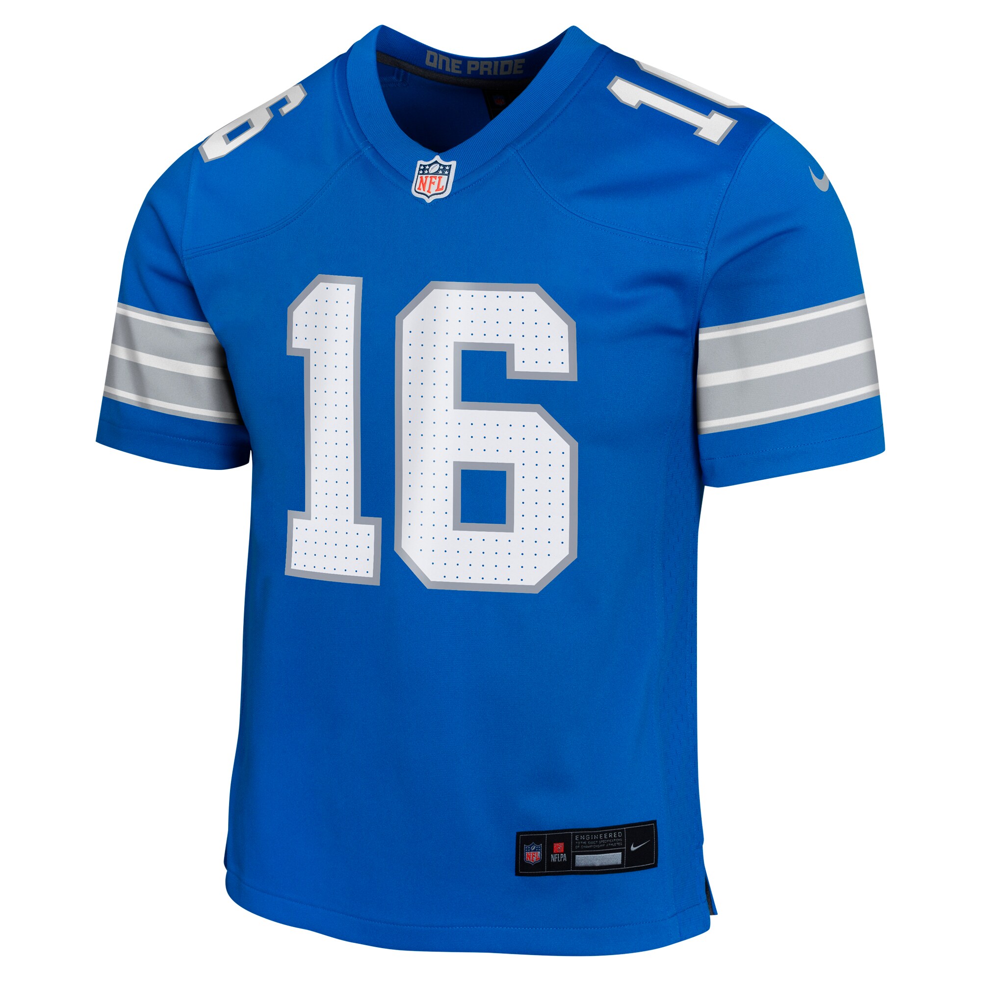 Jared Goff Detroit Lions Youth Team Player Game Jersey - Blue