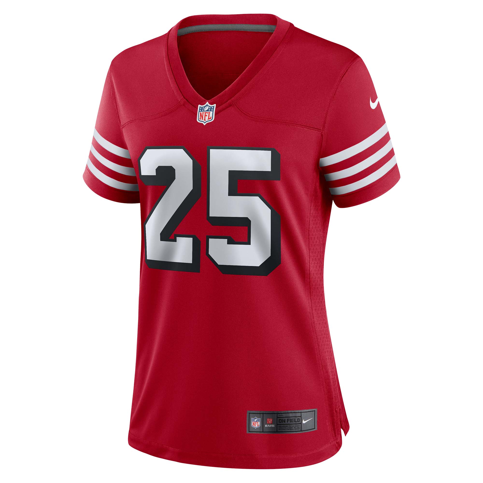 Elijah Mitchell San Francisco 49ers  Women's Alternate Game Jersey - Scarlet