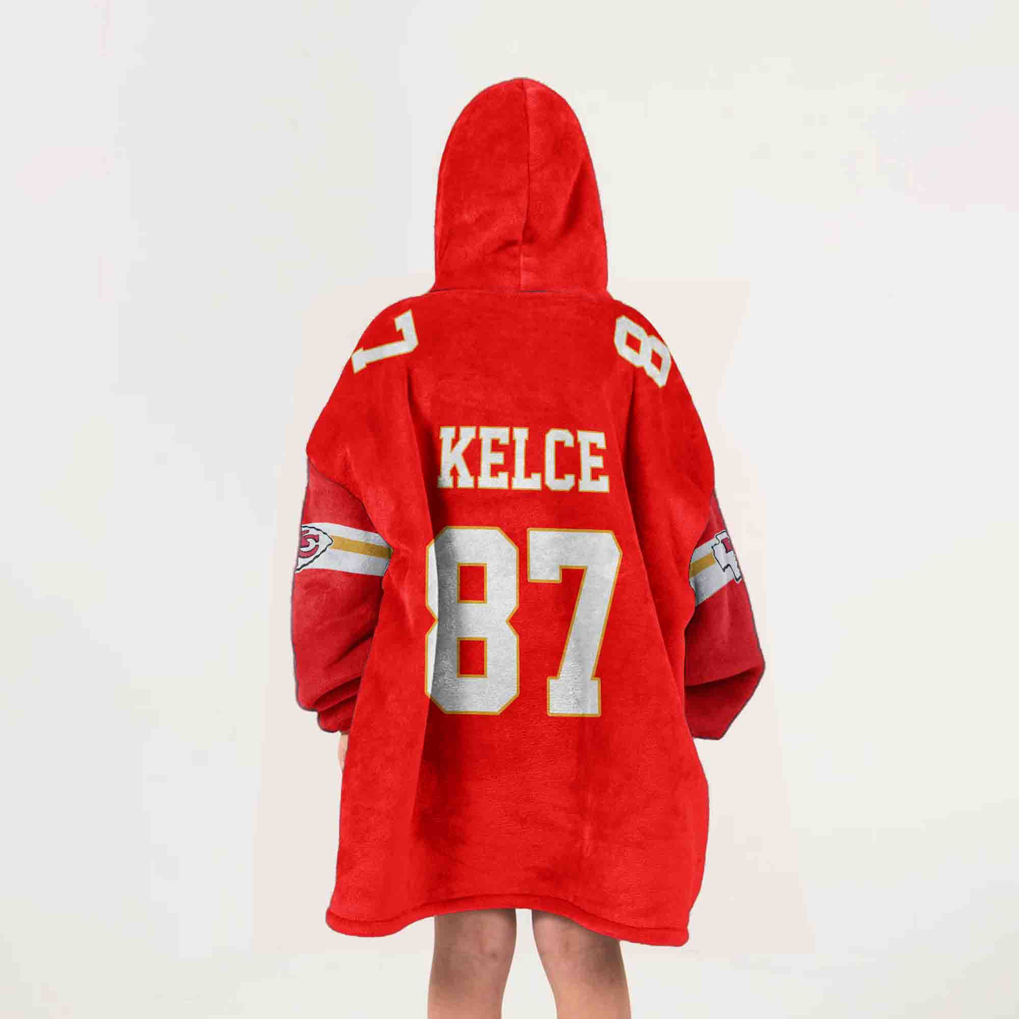Adult T.K 87 Kansas City Football Unisex Blanket Hoodie